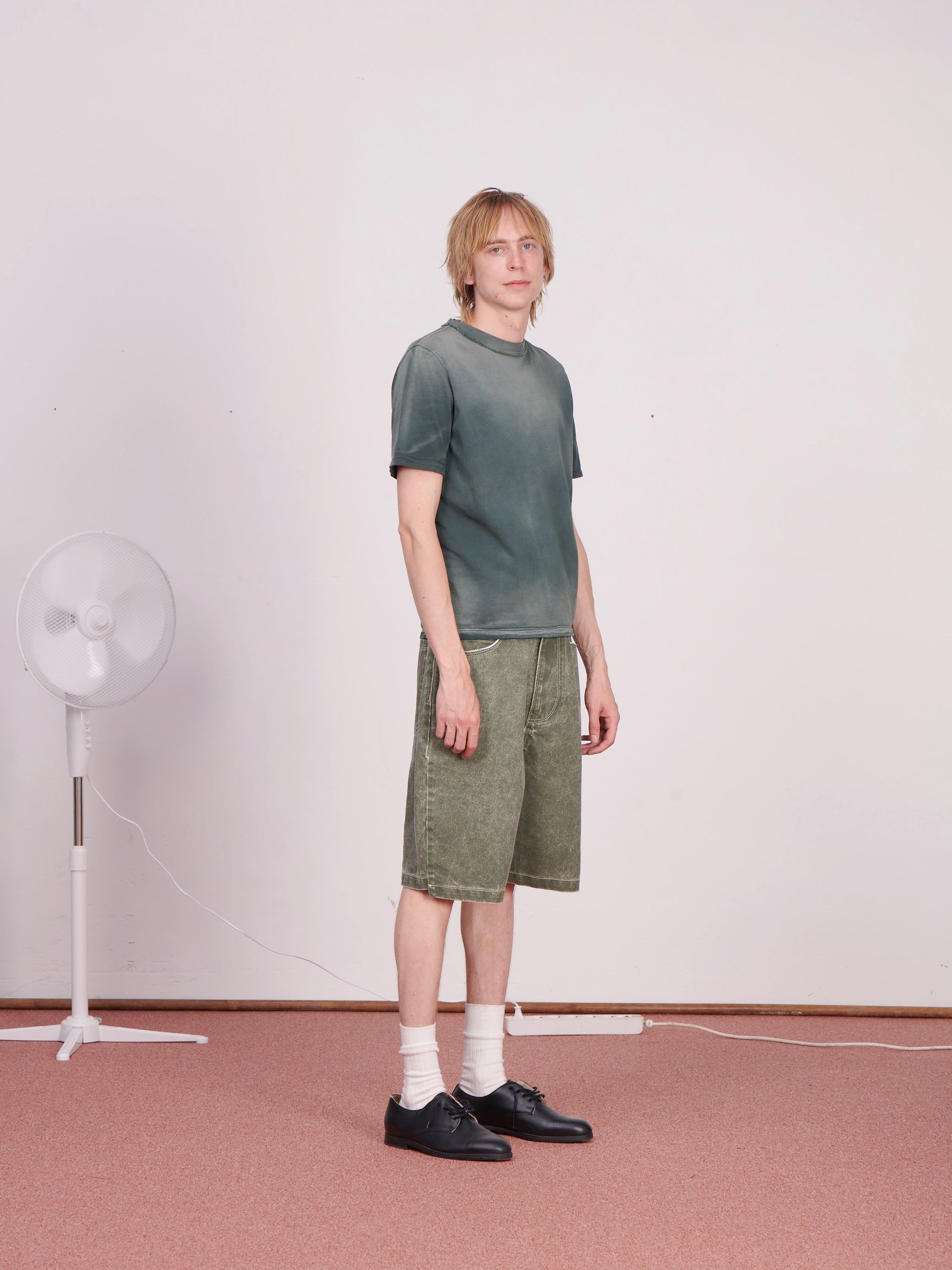 CF.23.01.03.01 NORMAL TEE medium dry jersey sage/black faded