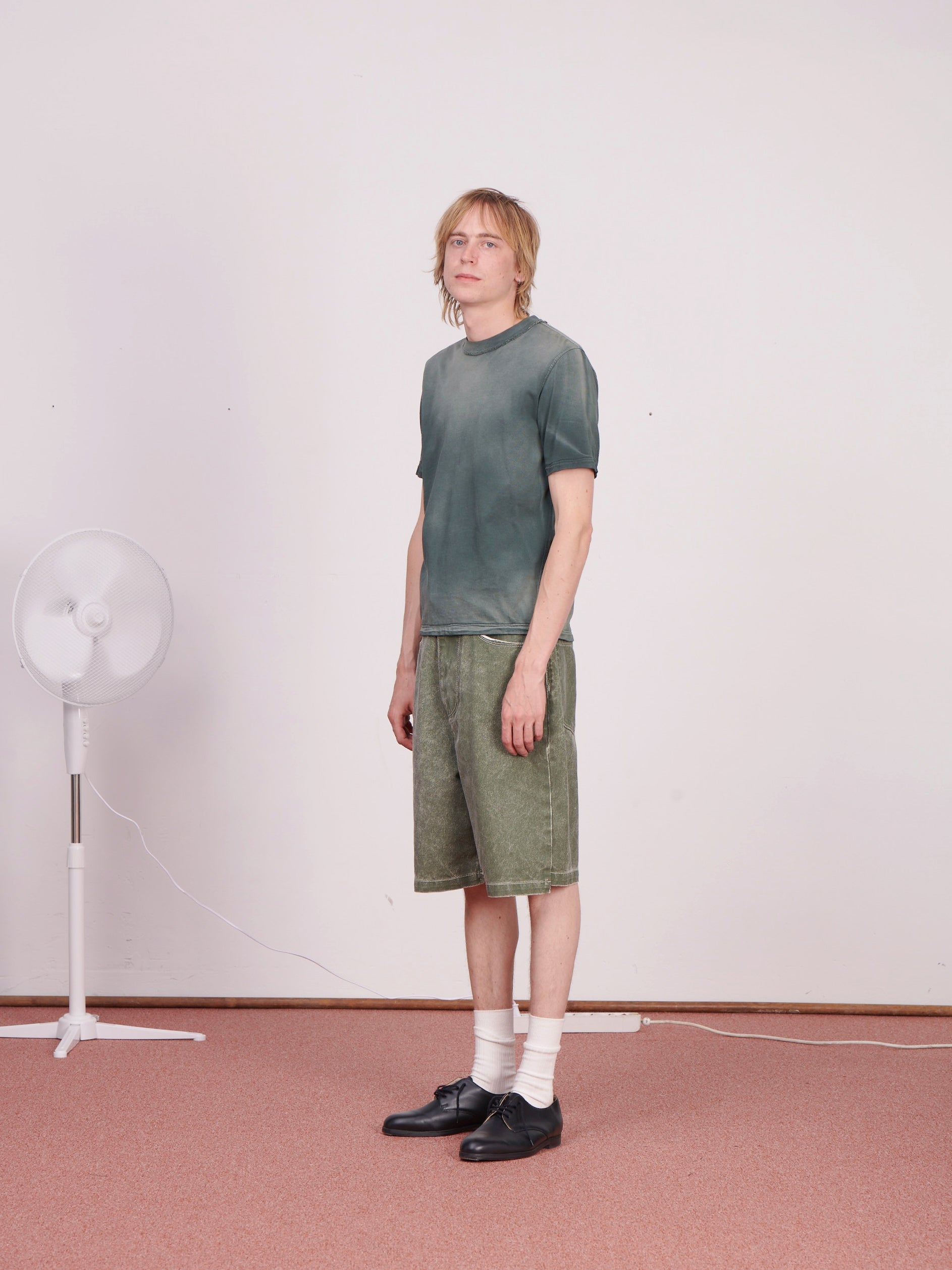 CF.23.01.03.01 NORMAL TEE medium dry jersey sage/black faded