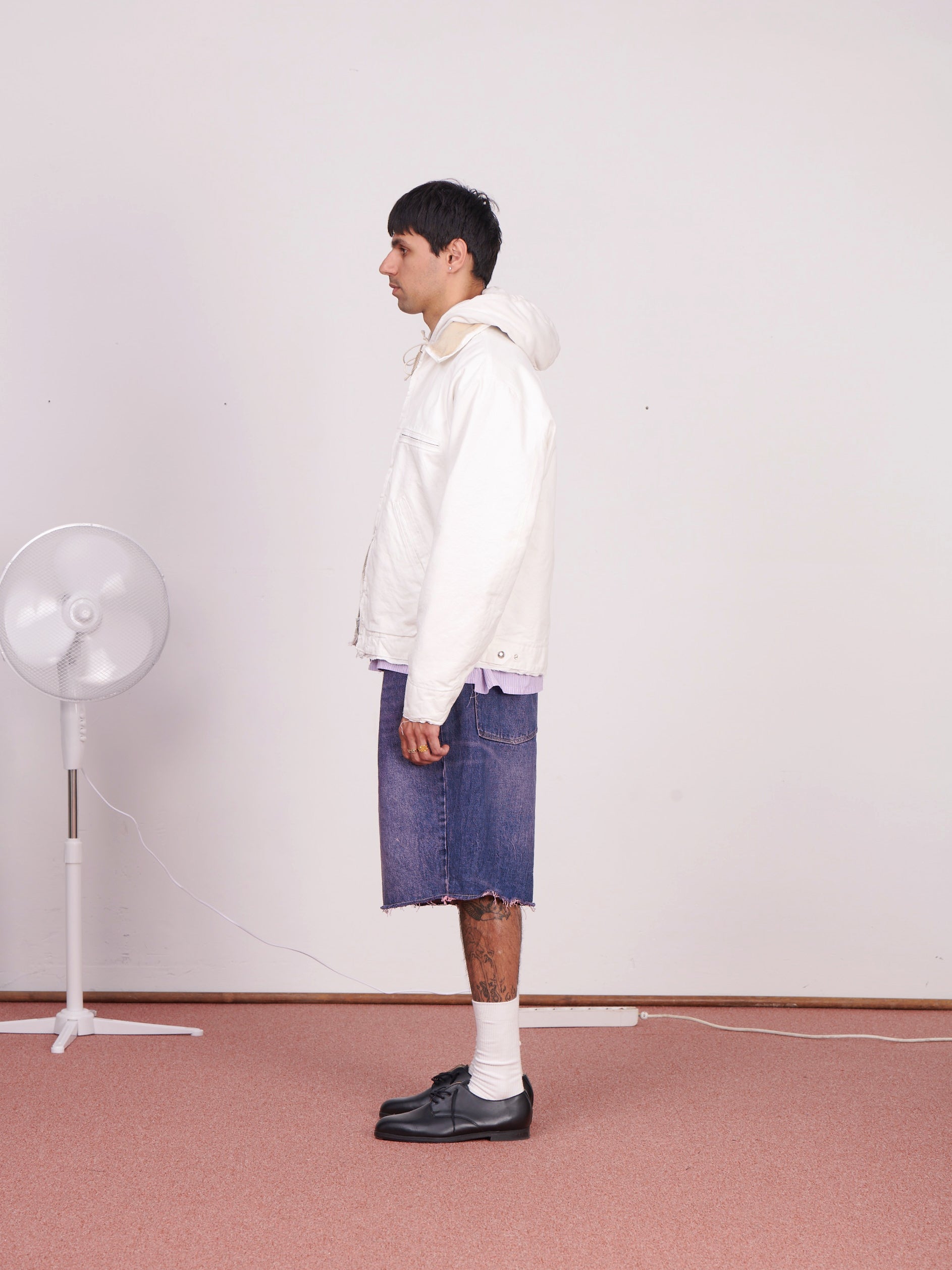 CF.23.10.03.01 WORKER JACKET heavy canvas lily white