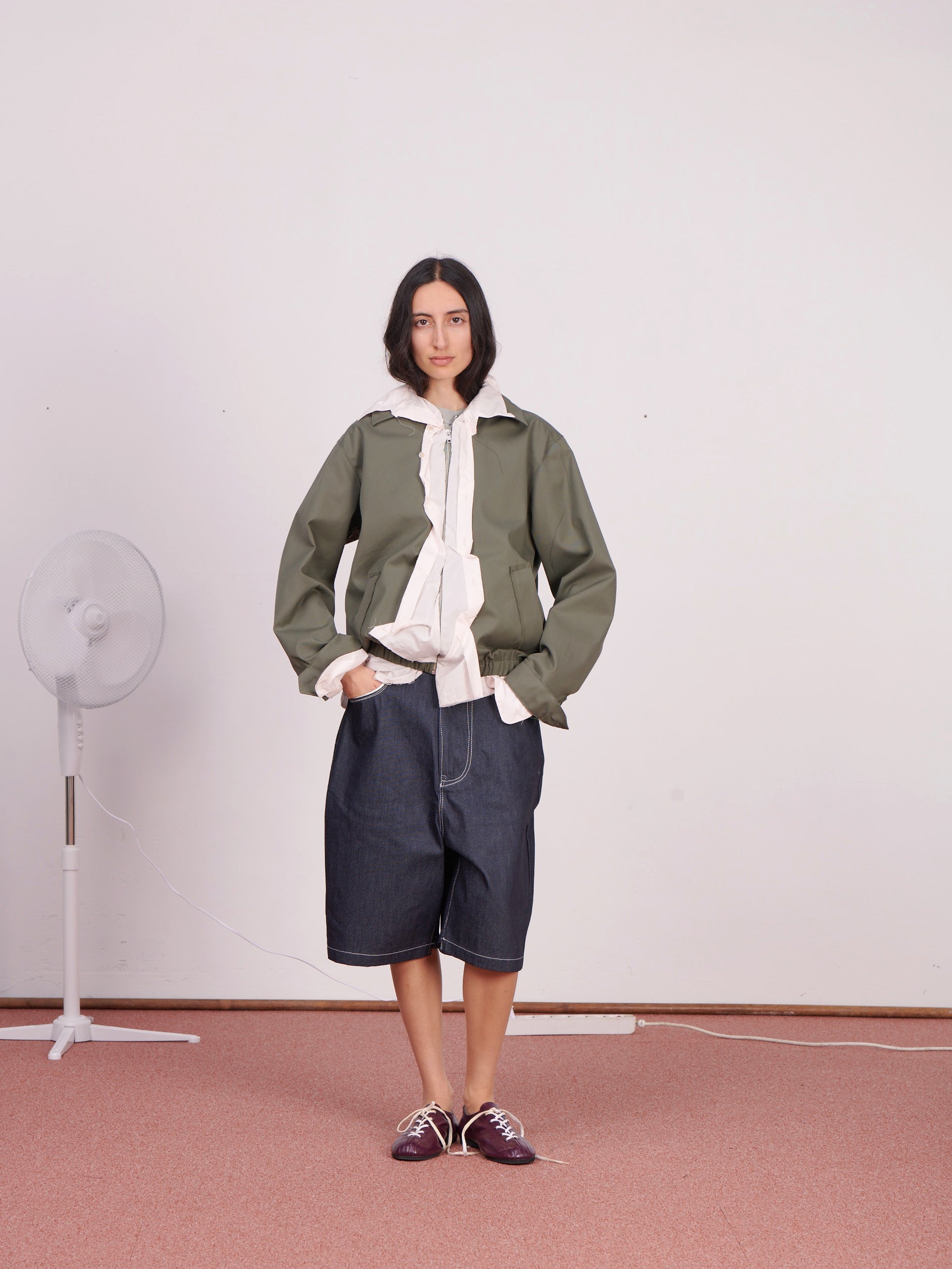 CF.23.RESEARCH.17.06 TORNADO LAYERED SHIRT/JACKET seethrough shirting light pink/green
