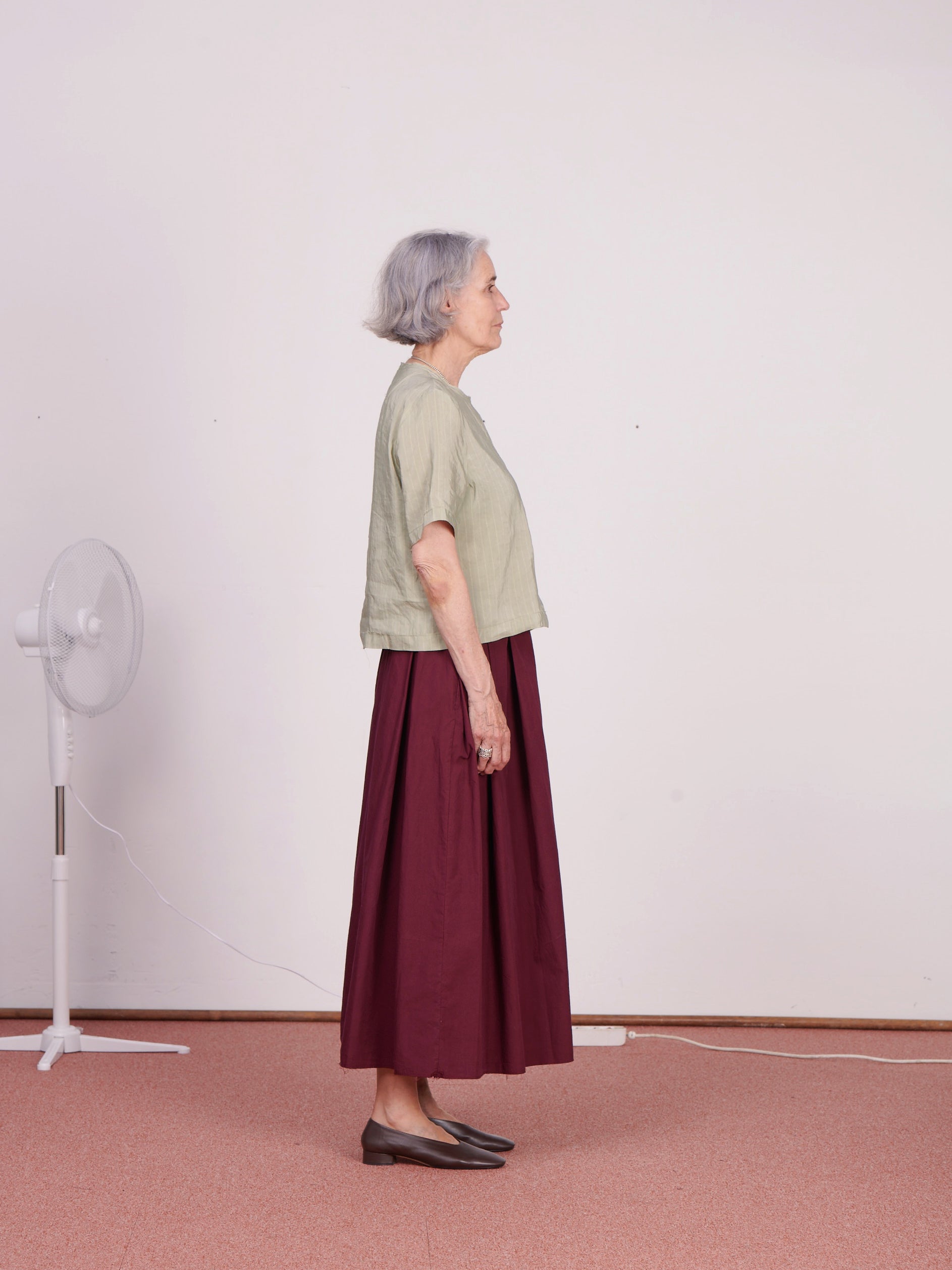 CF.23.07.04.01 TOPLESS DRESS papertouch shirting burgundy