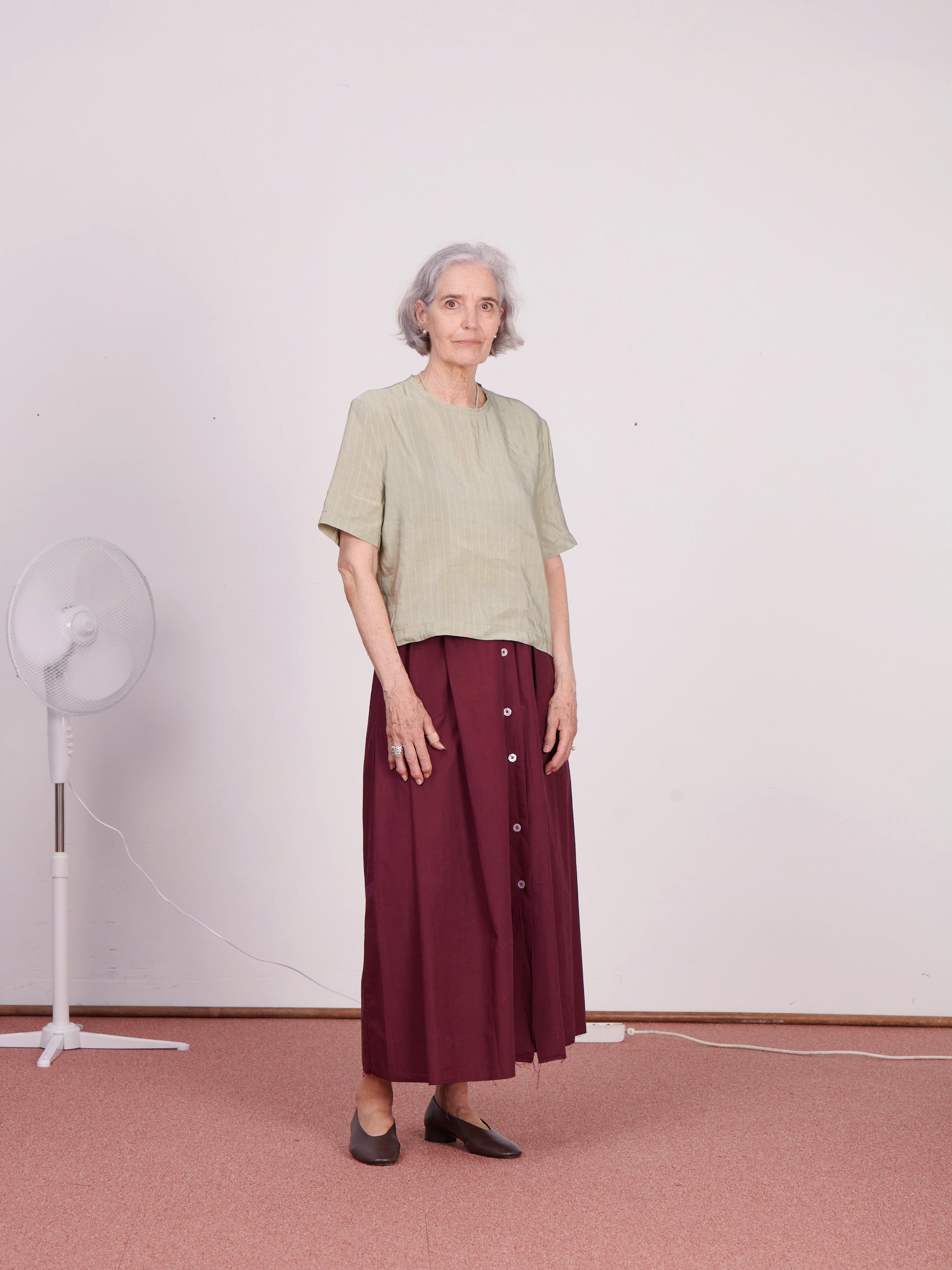 CF.23.07.04.01 TOPLESS DRESS papertouch shirting burgundy