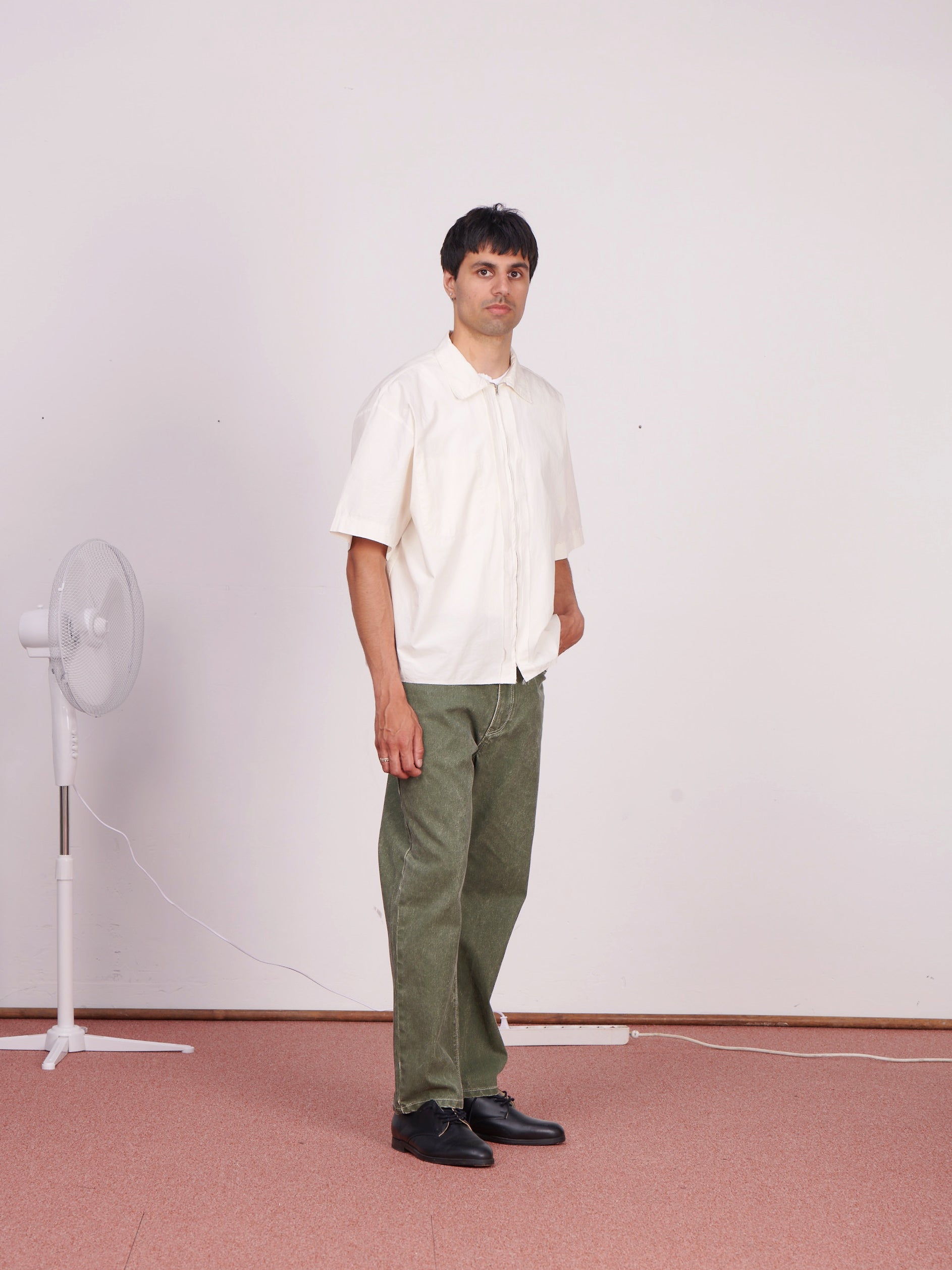 CF.23.04.01.01 SS - ZIP SHIRT papertouch shirting lily white