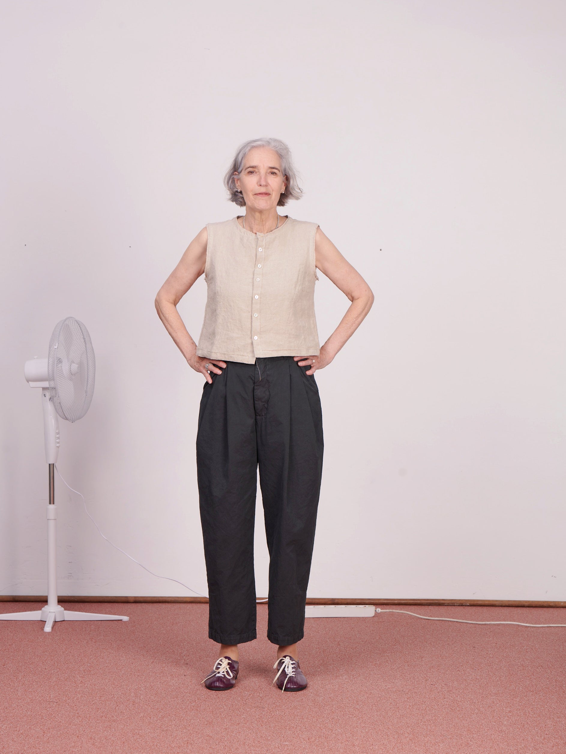 CF.23.06.03.02 SUIT PANTS light canvas dark green