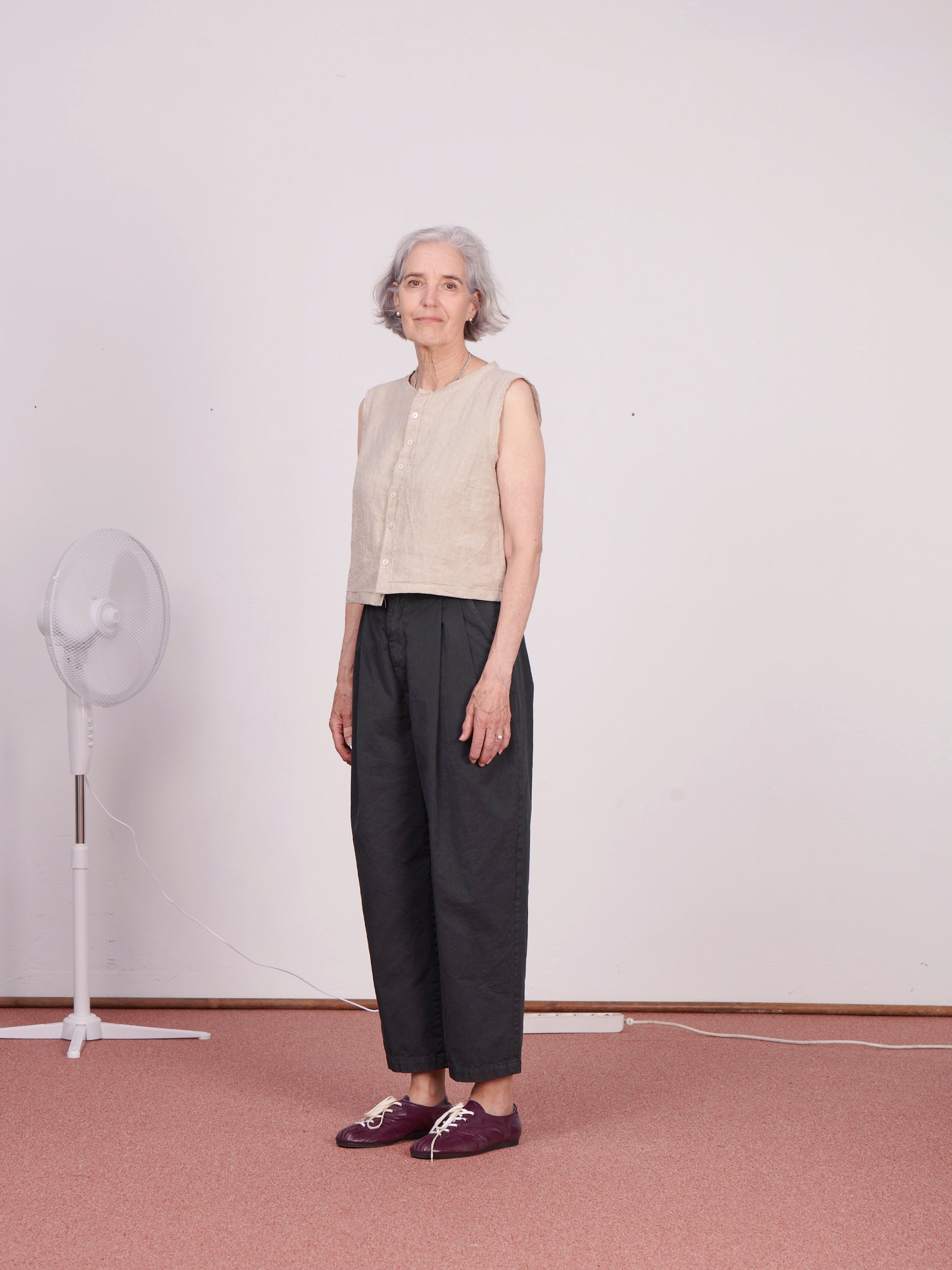 CF.23.05.02.03 NORMAL BUTTON TOP light weight linen sand