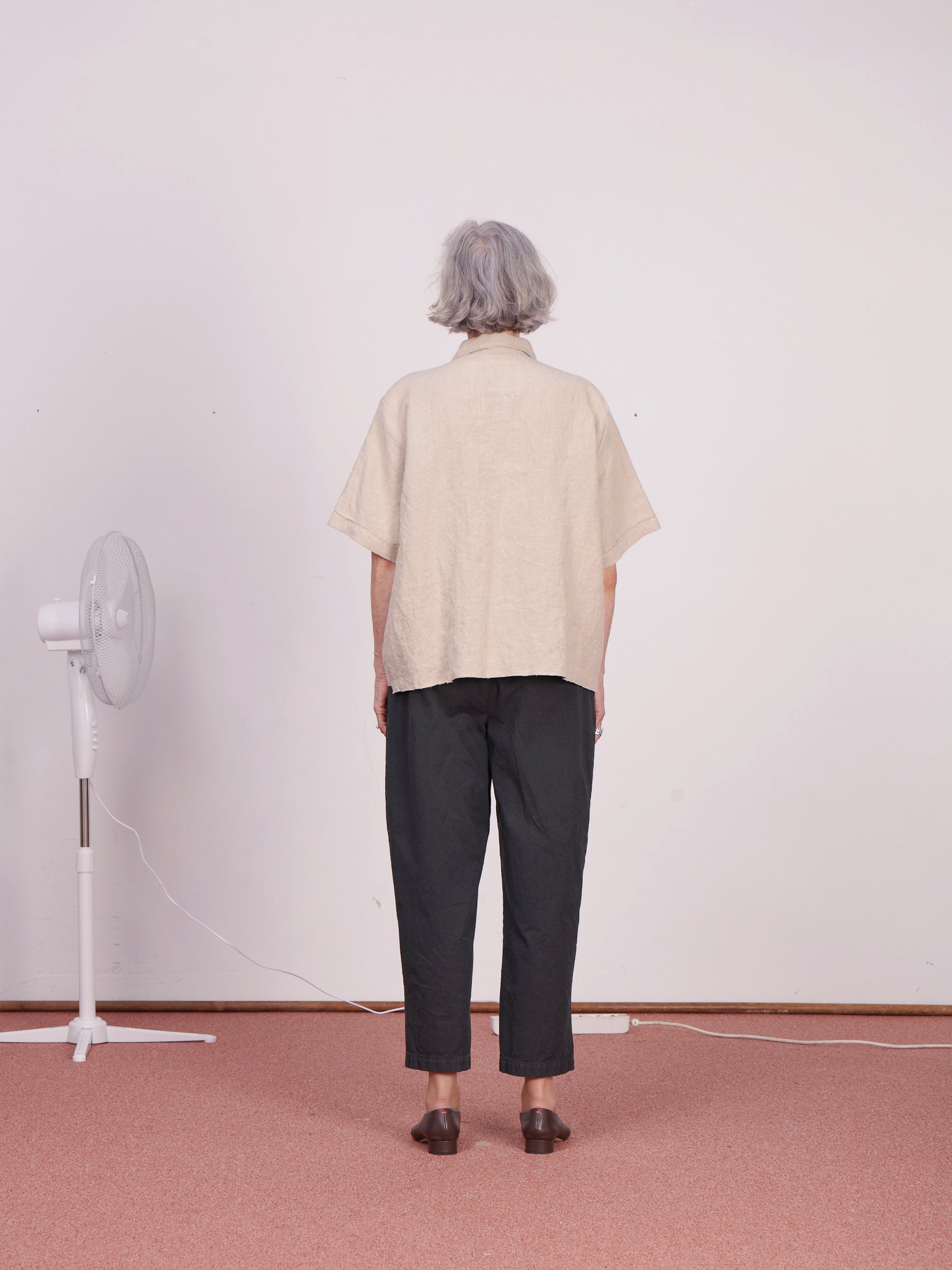 CF.23.04.01.03 SS - ZIP SHIRT light weight linen sand