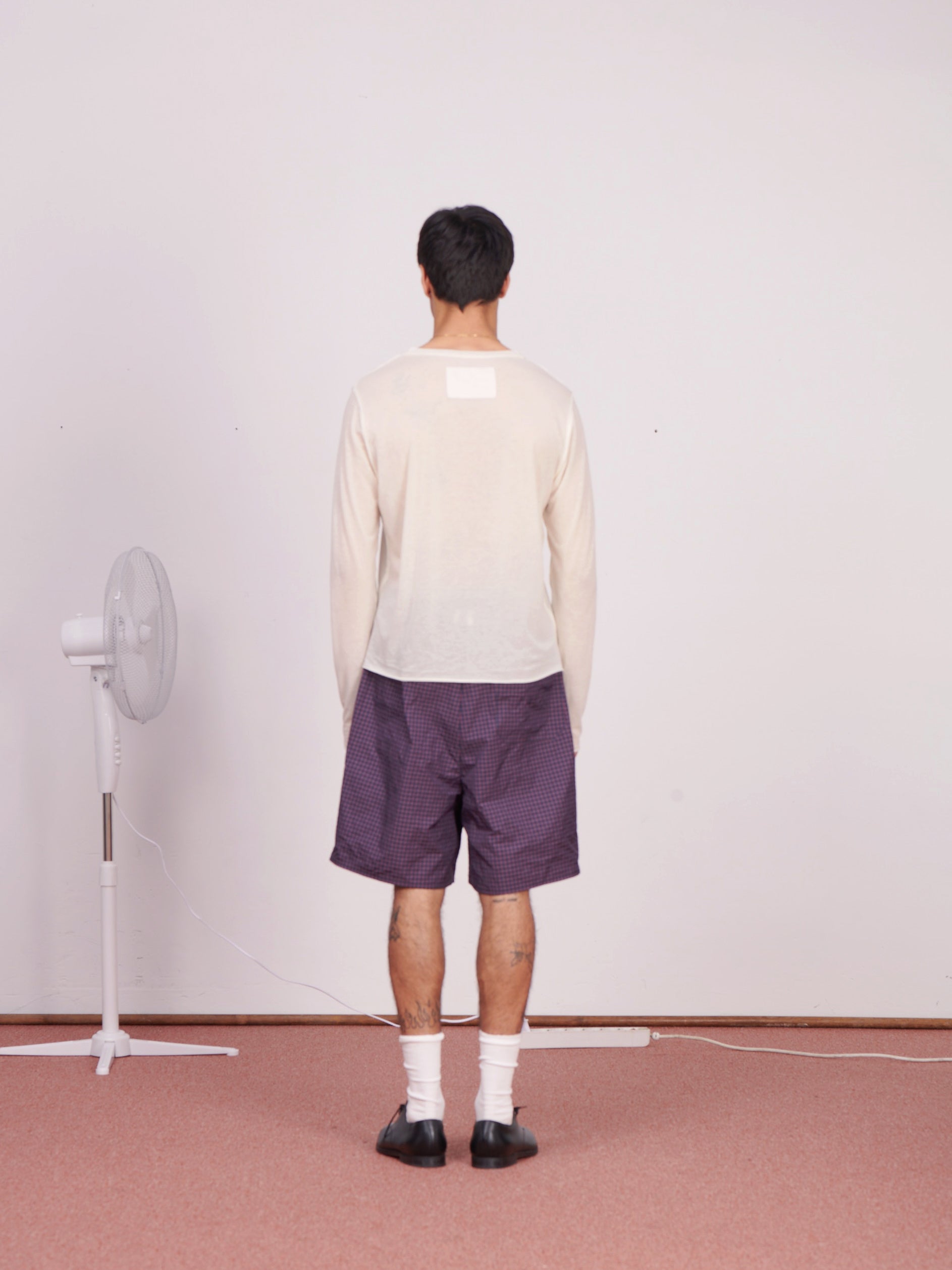 CF.23.13.02.03 KNEE SHORTS technical polyester navy/red check