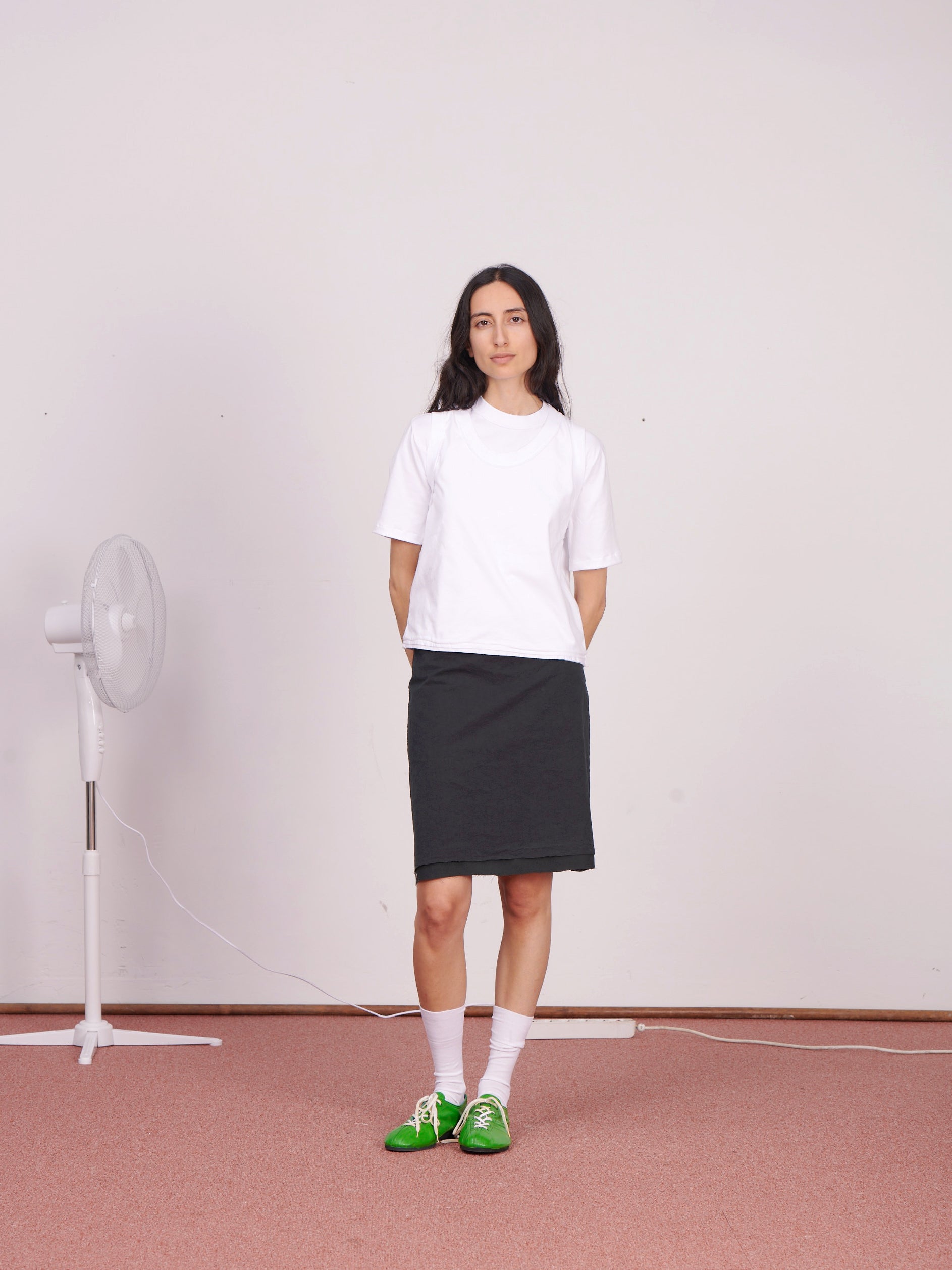 CF.23.07.02.02 A-SKIRT light canvas black green