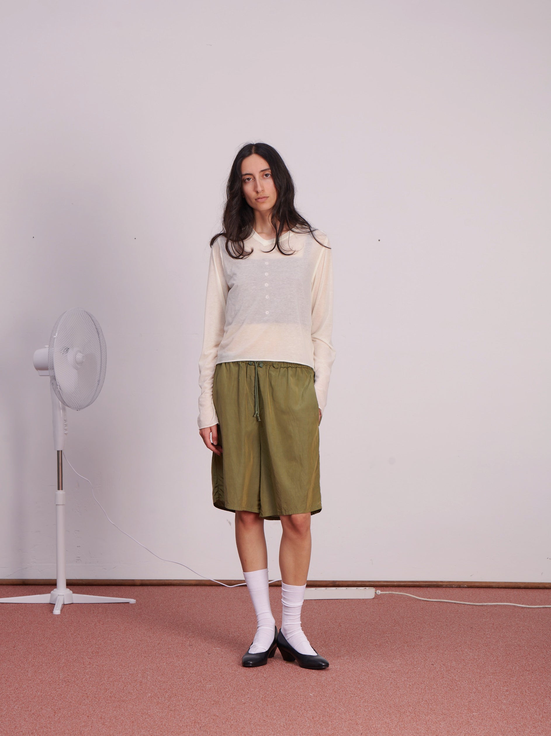 CF.23.01.09.01 V-NECK NORMAL TEE LS wool/jersey off-white