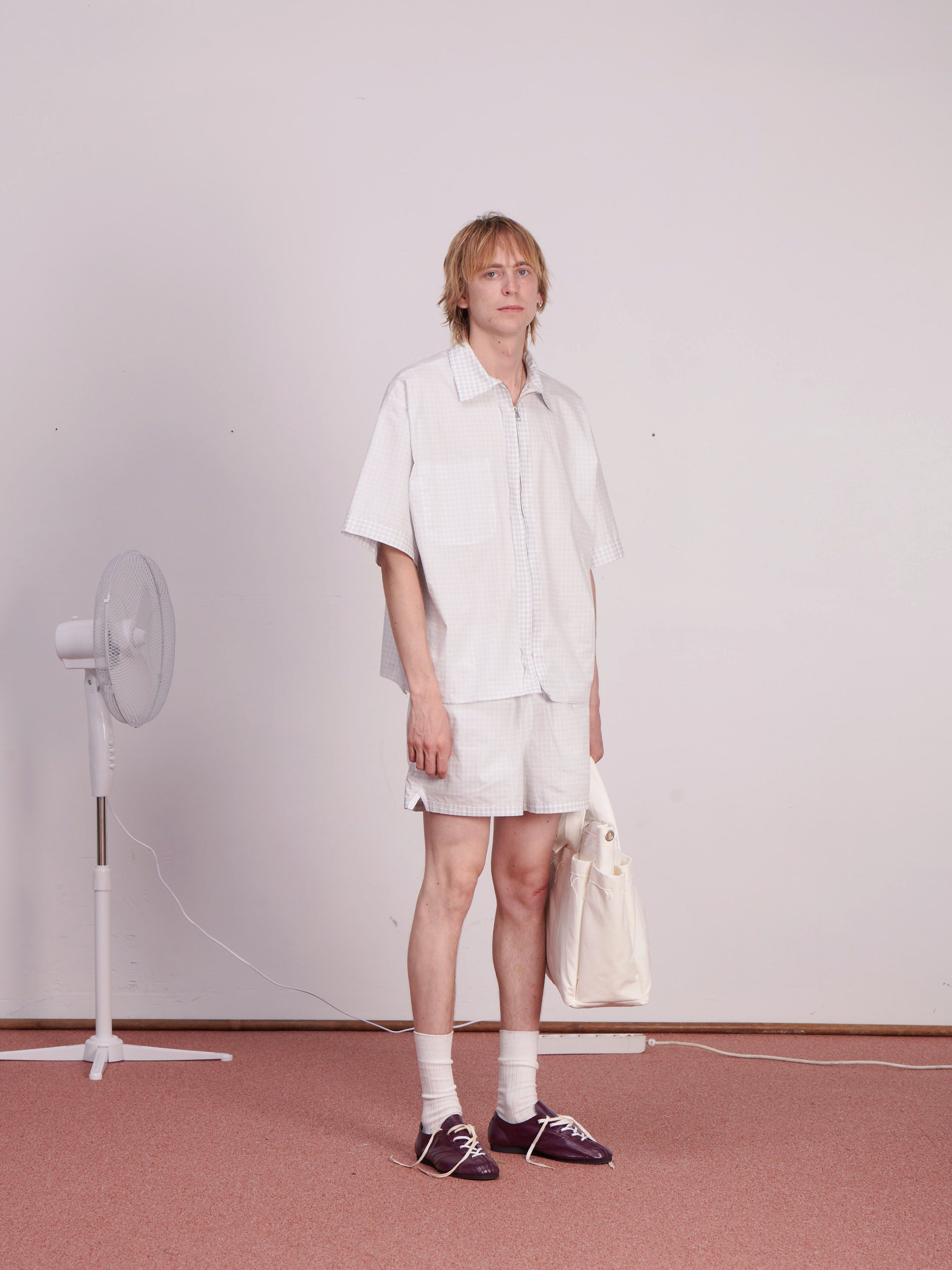 CF.23.13.01.02 SHORTY SHORTS inside out shirting white/blue check