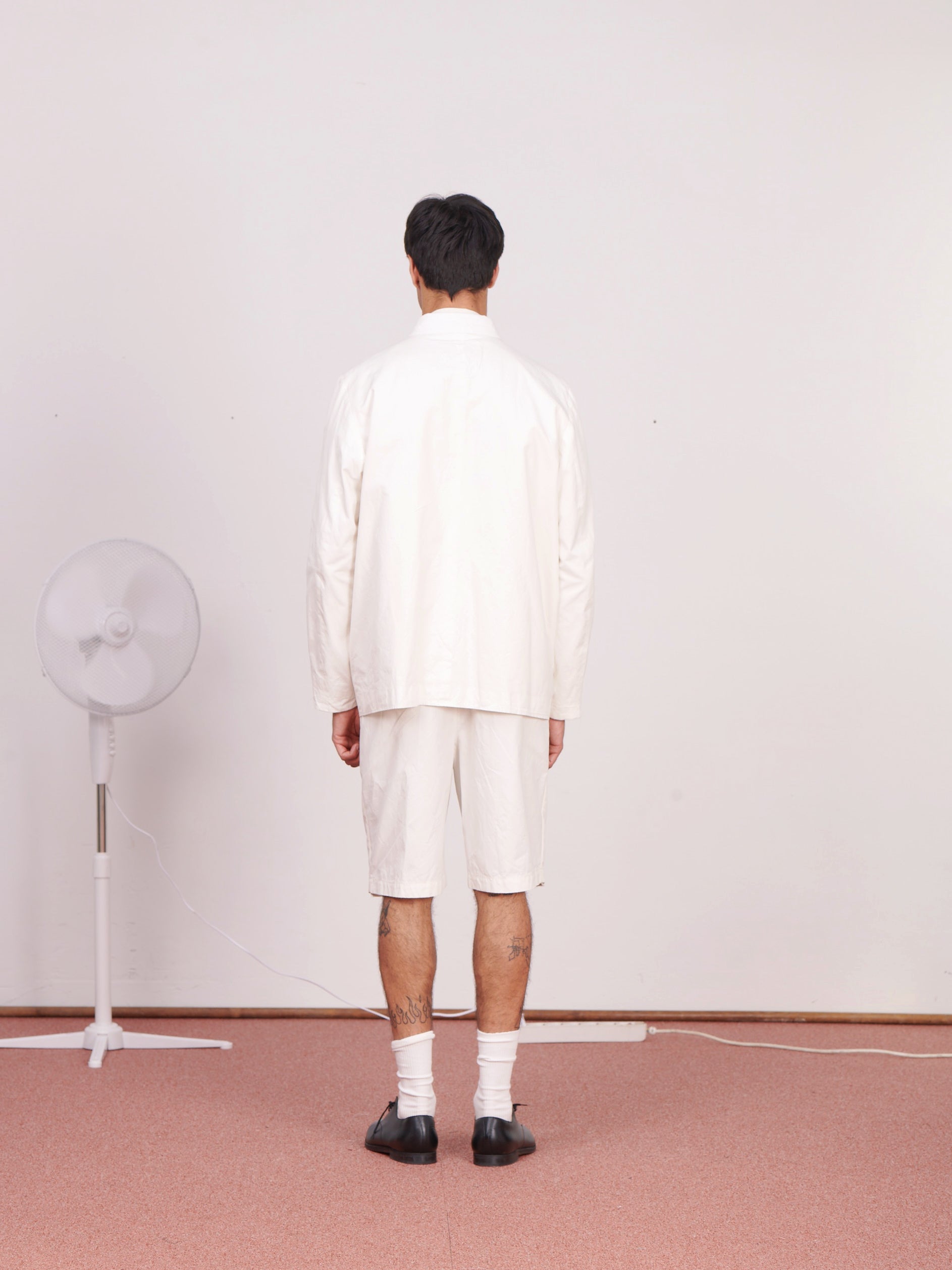 CF.23.13.04.03 SUIT PANTS SHORTS light canvas optical white