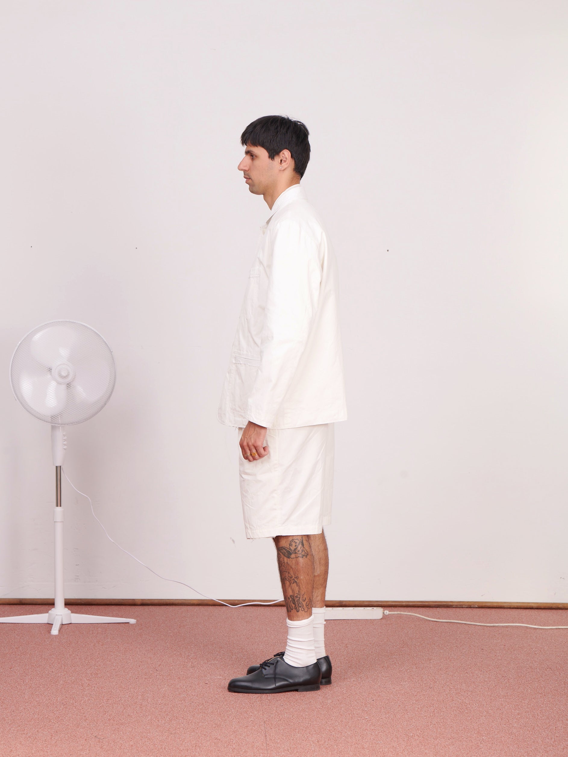 CF.23.13.04.03 SUIT PANTS SHORTS light canvas optical white