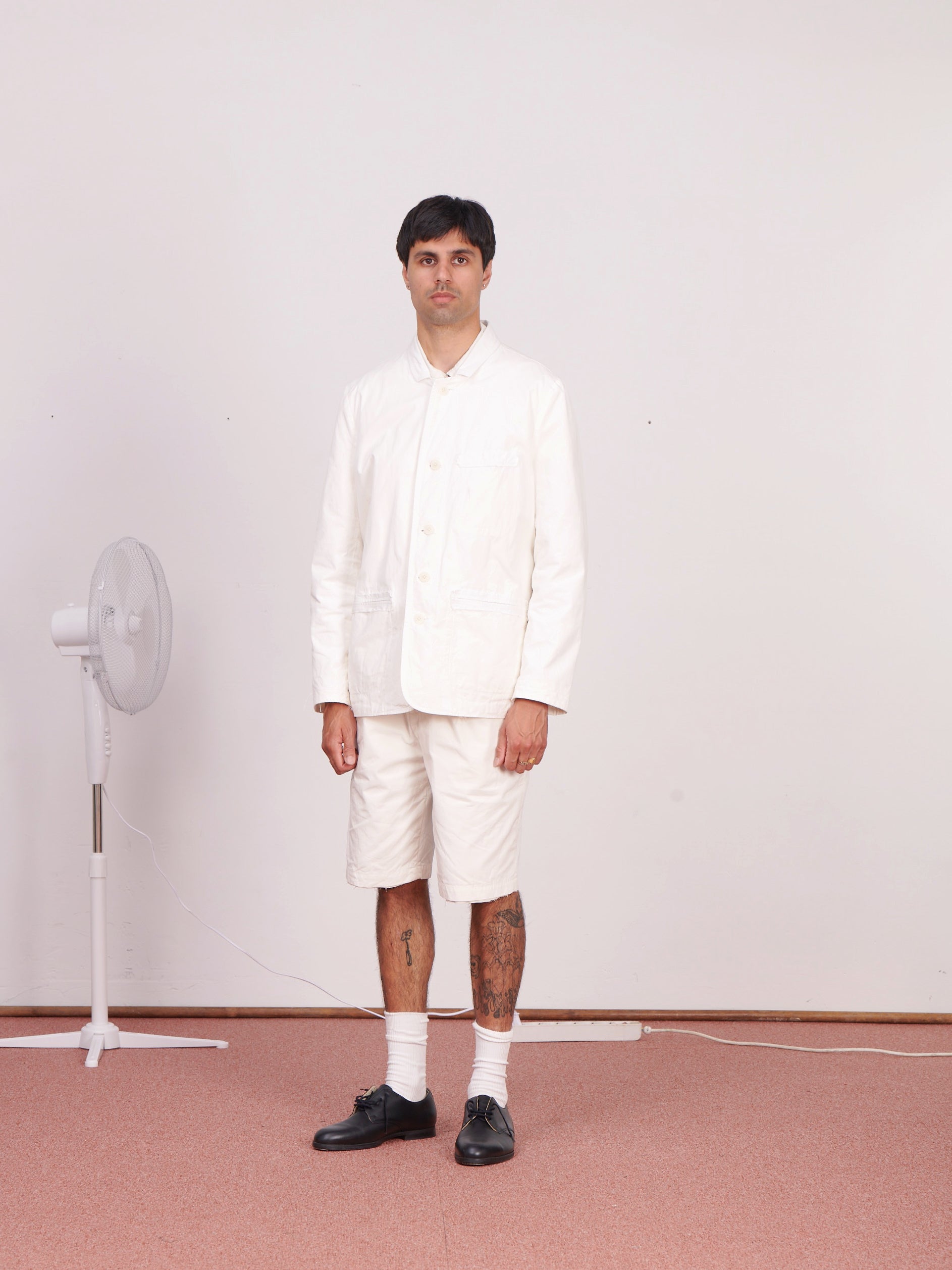 CF.23.13.04.03 SUIT PANTS SHORTS light canvas optical white
