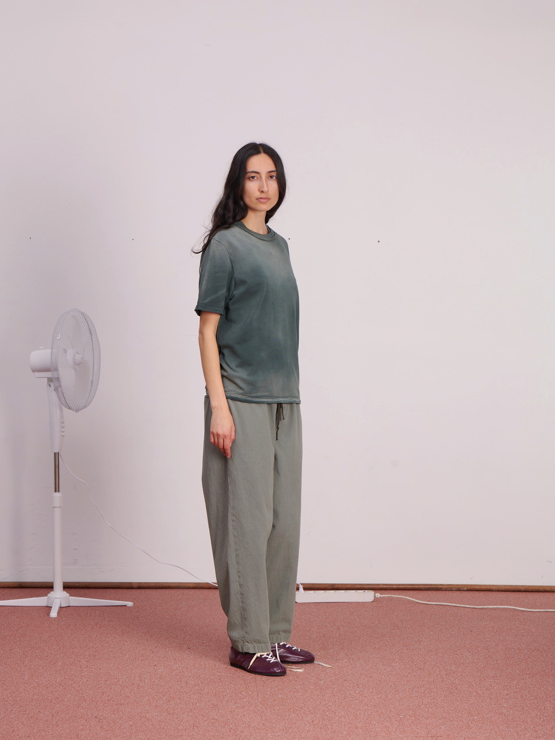 CF.23.01.03.01 NORMAL TEE medium dry jersey sage/black faded