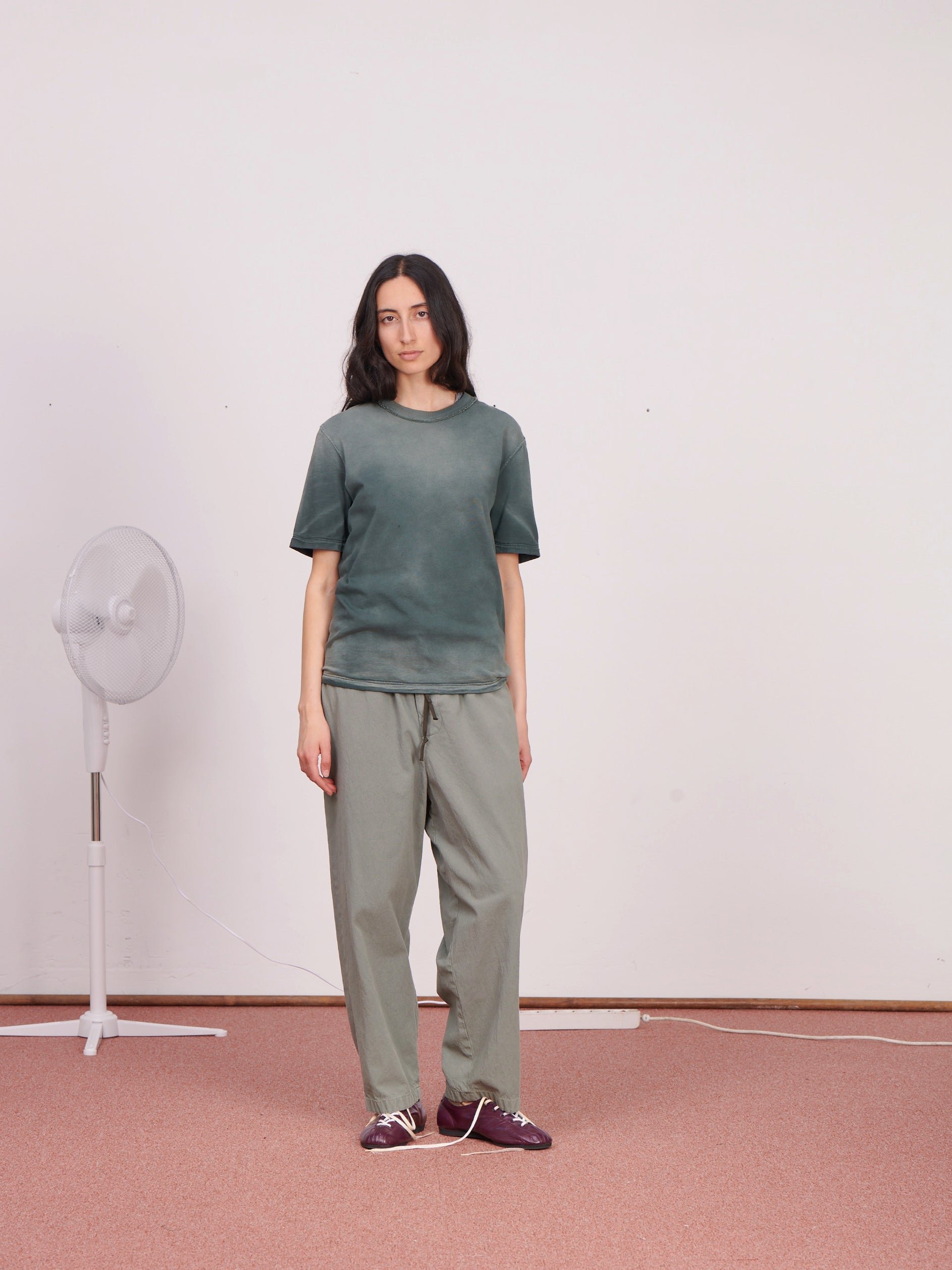 CF.23.01.03.01 NORMAL TEE medium dry jersey sage/black faded