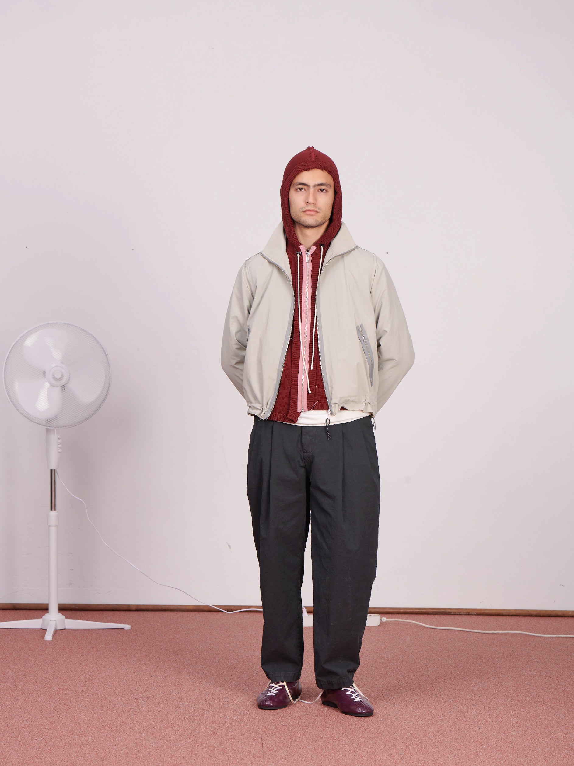 CF.23.06.03.02 SUIT PANTS light canvas dark green
