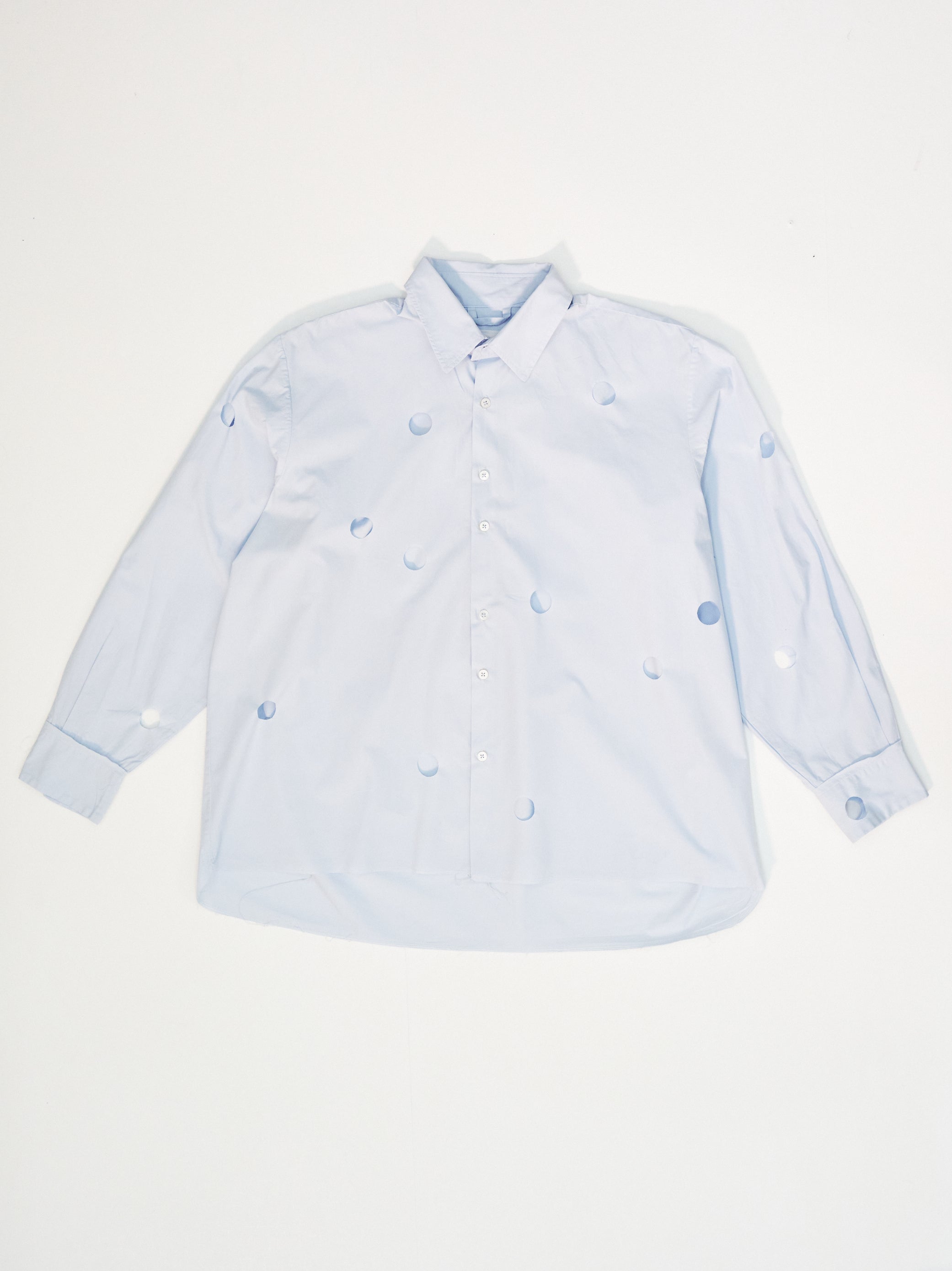 CF.21 RESEARCH HOLES SHIRT SHIRTING LIGHT BLUE SUNFADE