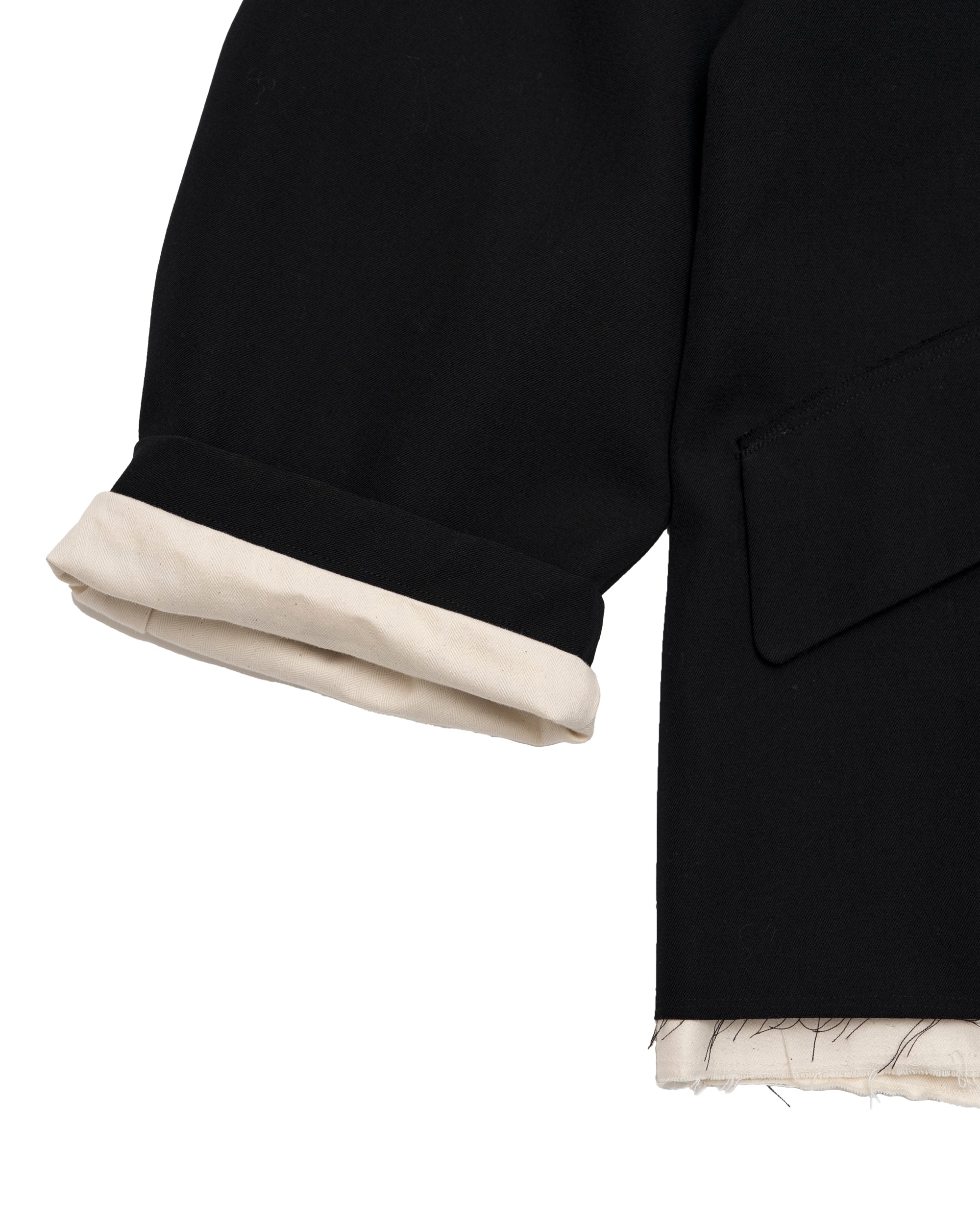 CF.GP Back Satin Gabardine Bal Collar Coat