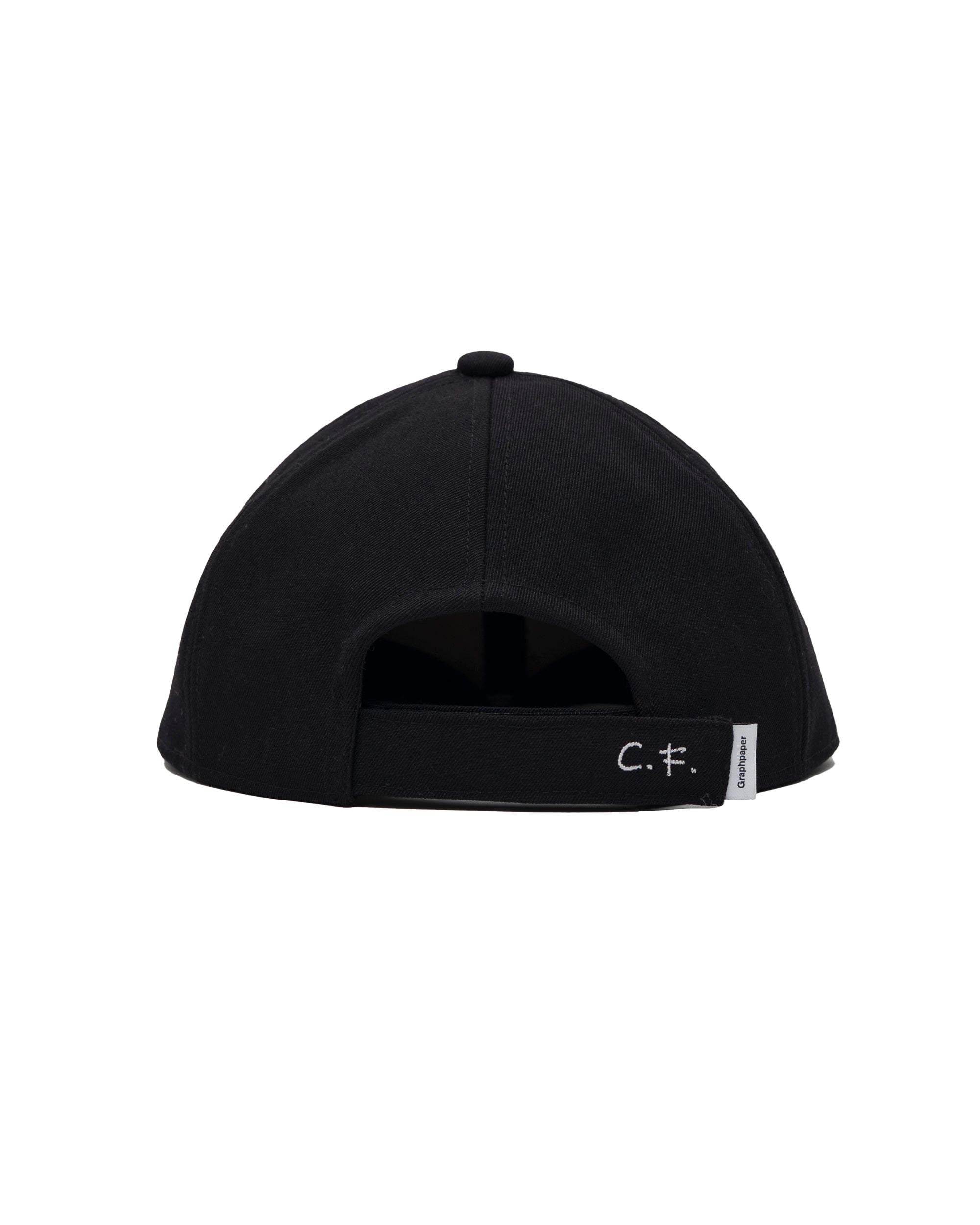 CF.GP Back Satin Gabardine 6 Panel Cap black
