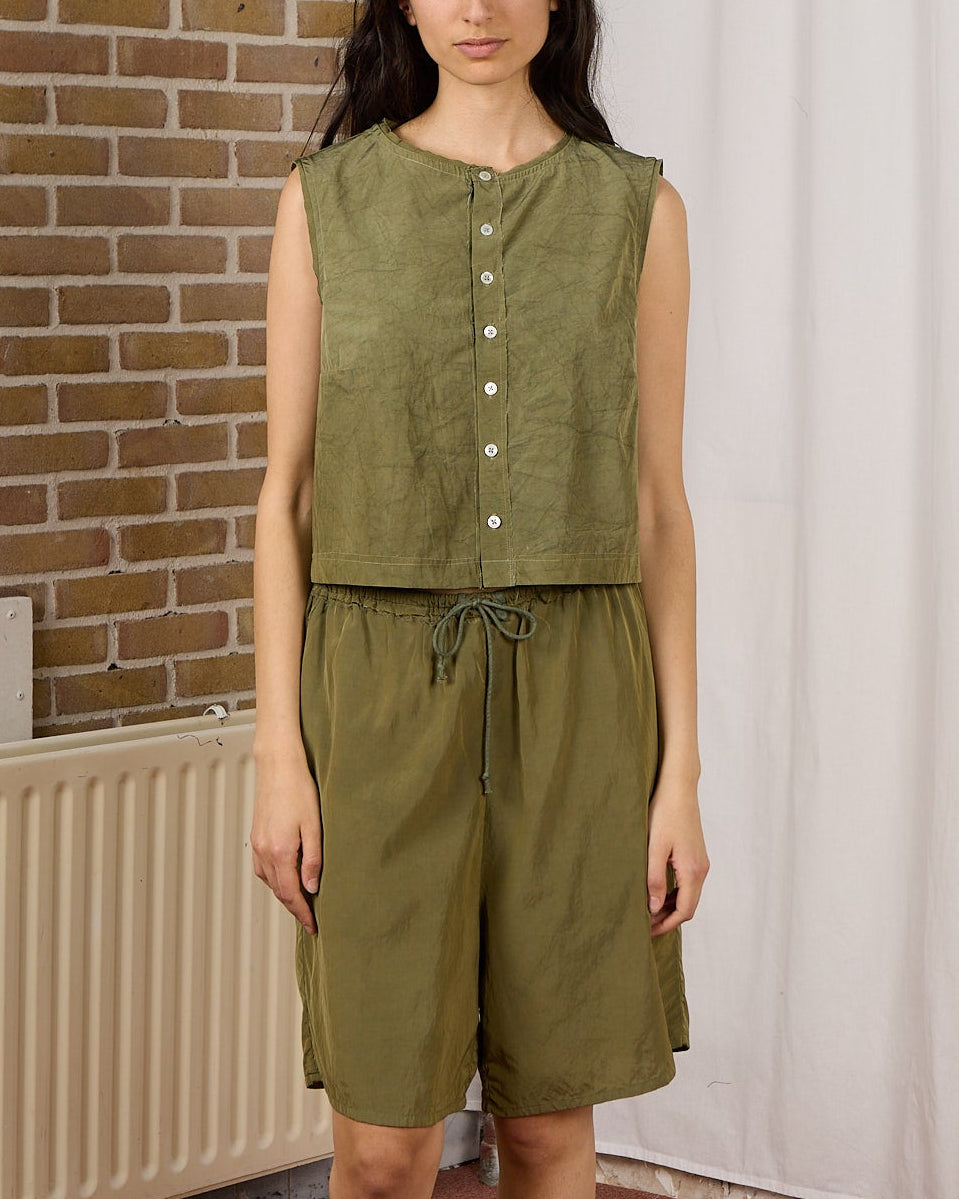 CF.23.05.02.01 NORMAL BUTTON TOP viscose green sage