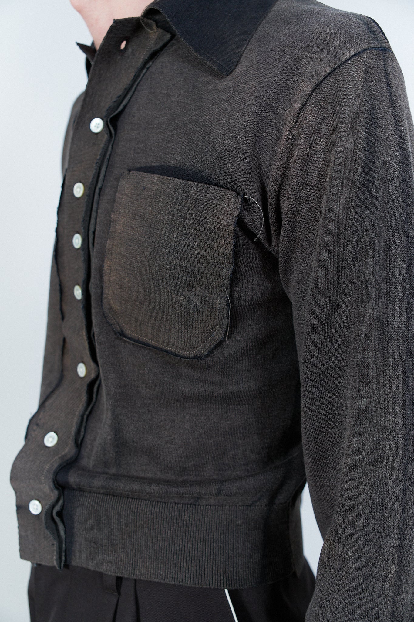 CF.20.03.01.01 70S CARDIGAN FADE OUT black