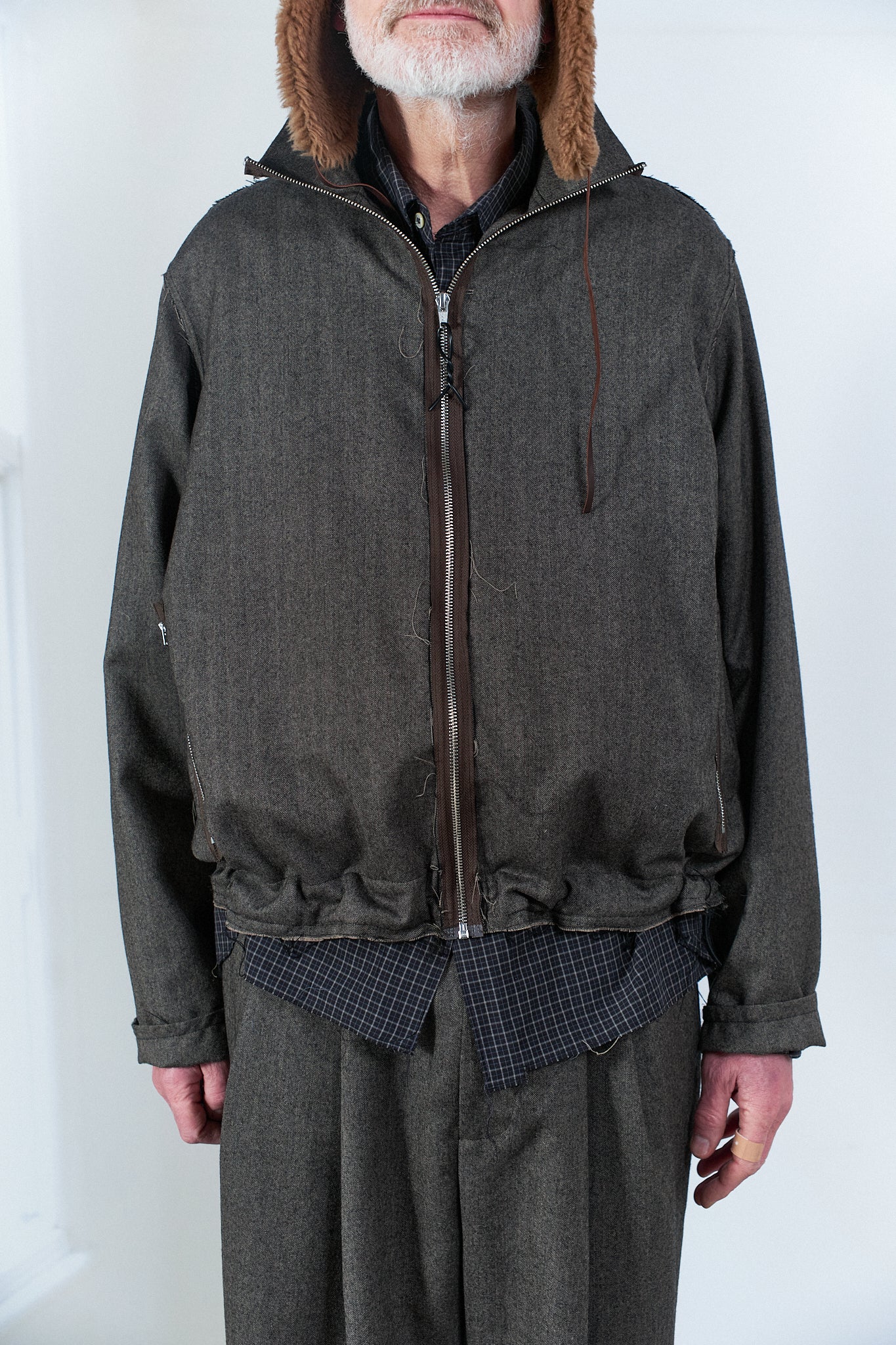CF.20.09.02.02 TRACK JACKET WOOL herringbone