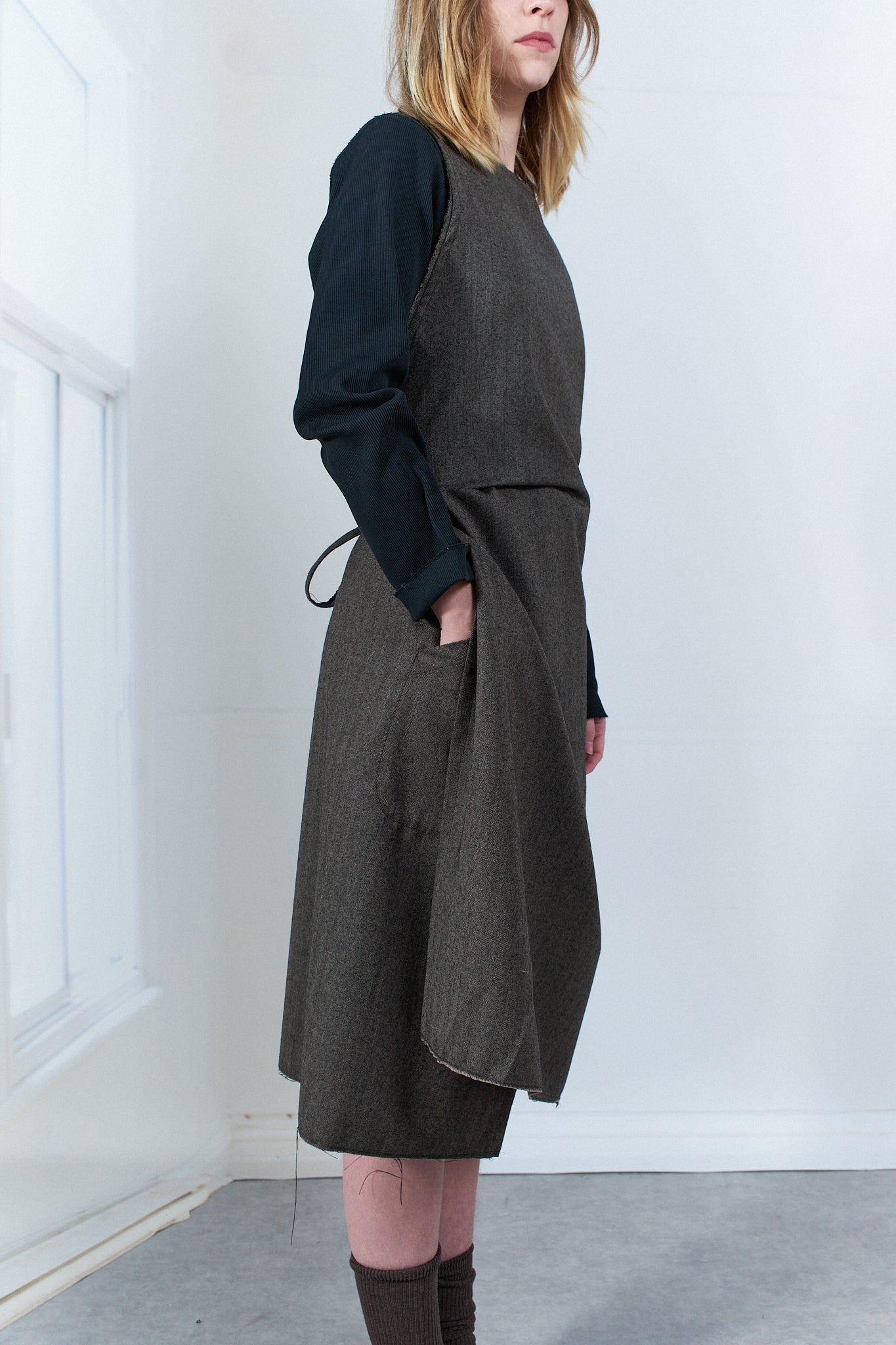 CF.20.08.04.01 WRAP DRESS herringbone