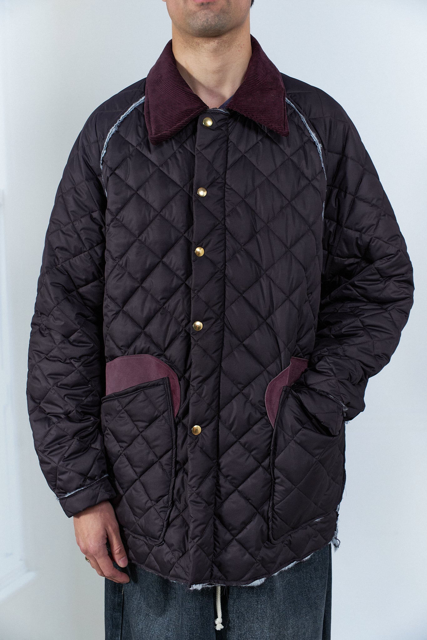 CF.20.10.04.01 QUILTED HUNTING JACKET purple