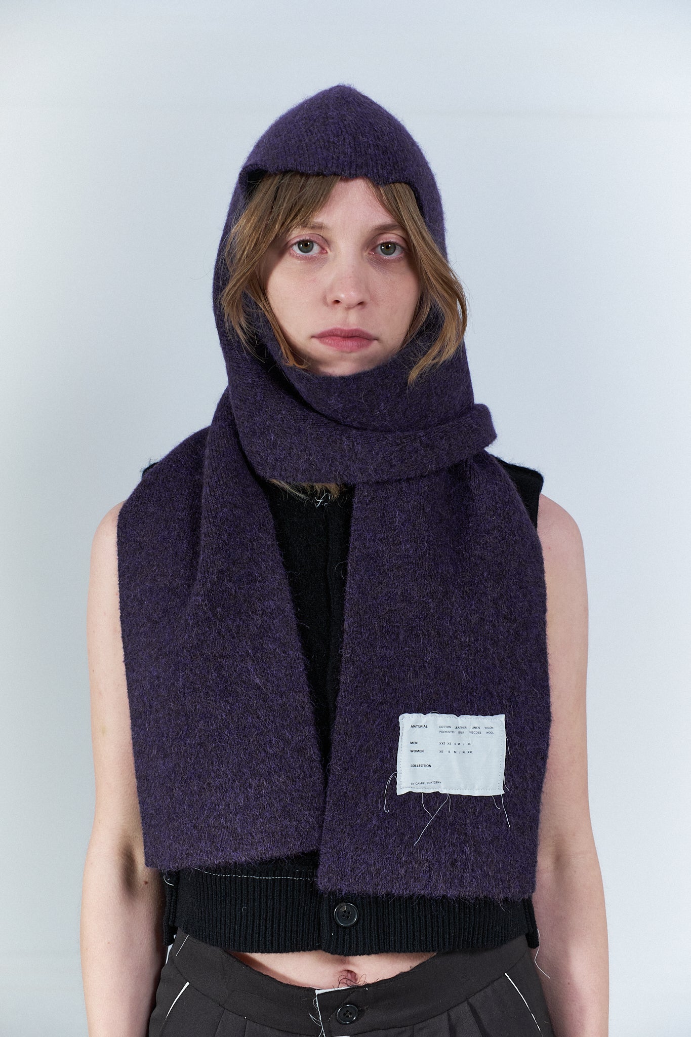 CF.20.03.08.01 HAIRY BALACLAVA SCARF purple
