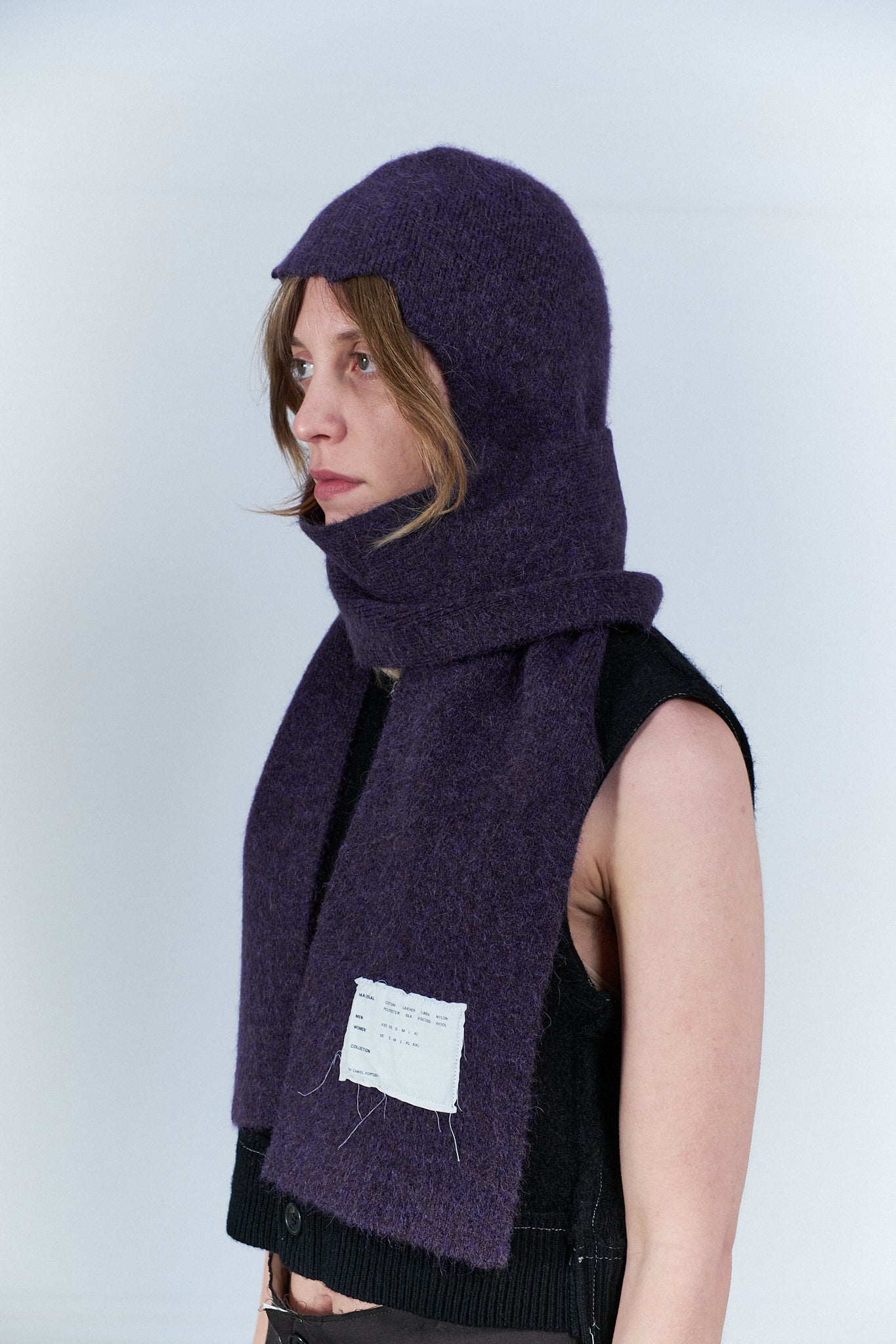 CF.20.03.08.01 HAIRY BALACLAVA SCARF purple