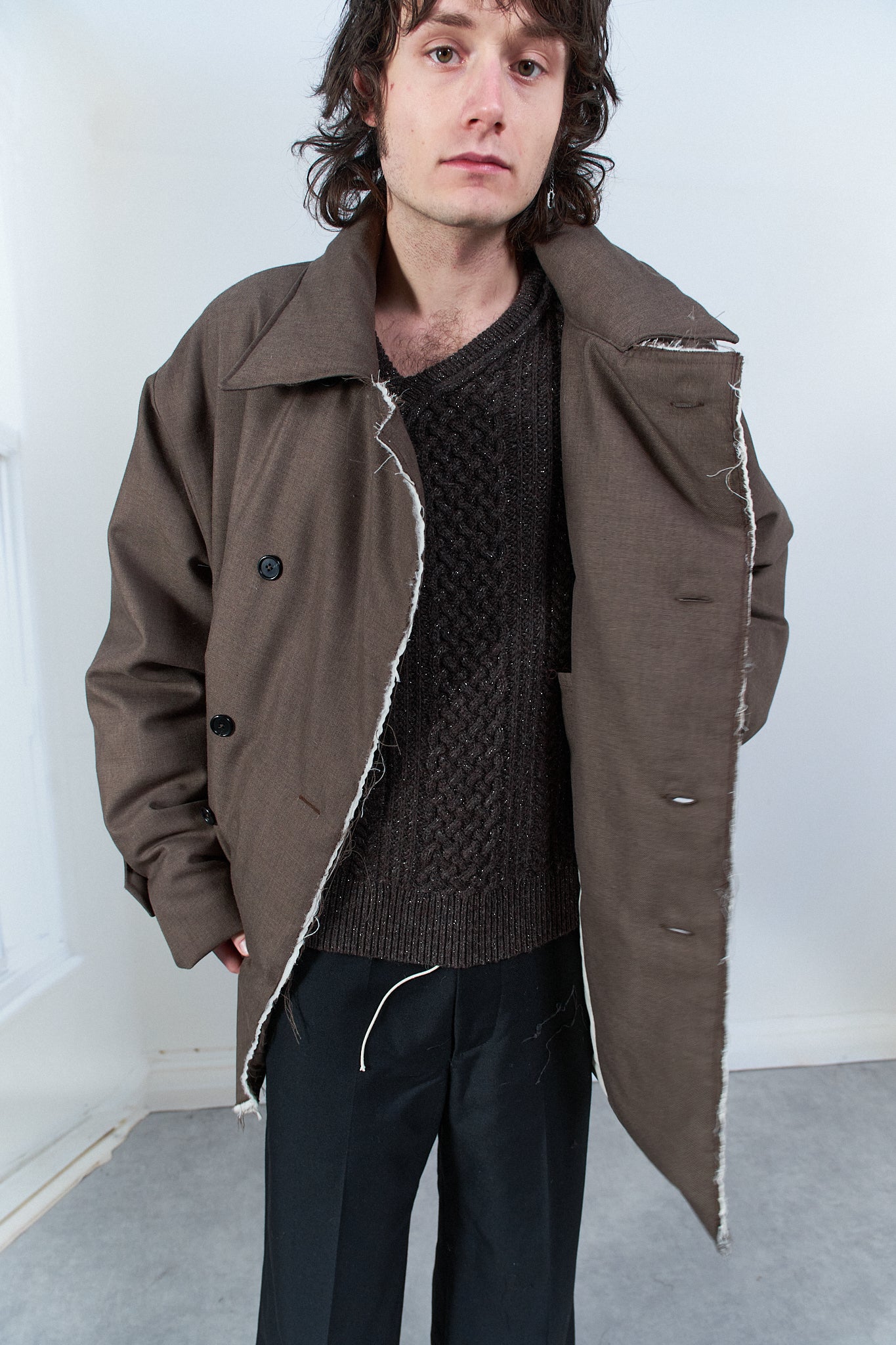 CF.20.10.03.01 PADDED PEACOAT MACK BROWN – Camiel Fortgens