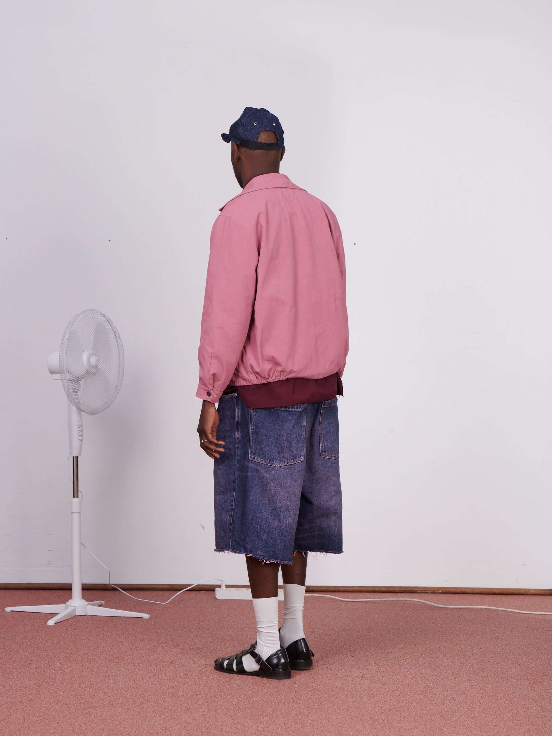 CF.23.15.04.01 BIG SHORTS washed denim blue/pink overdye