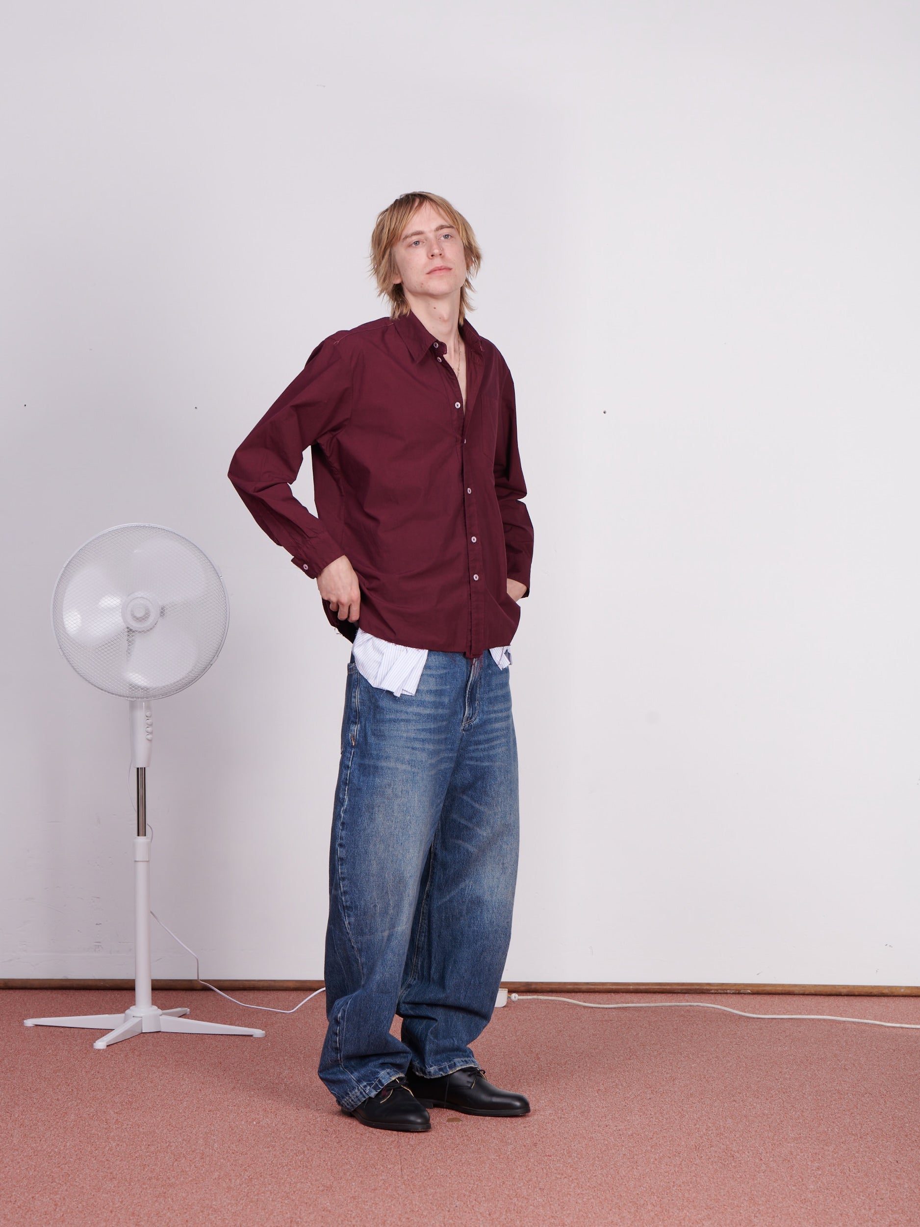 CF.23.RESEARCH.17.04 CUT-OFF PANTS denim + shirting denim/shirting