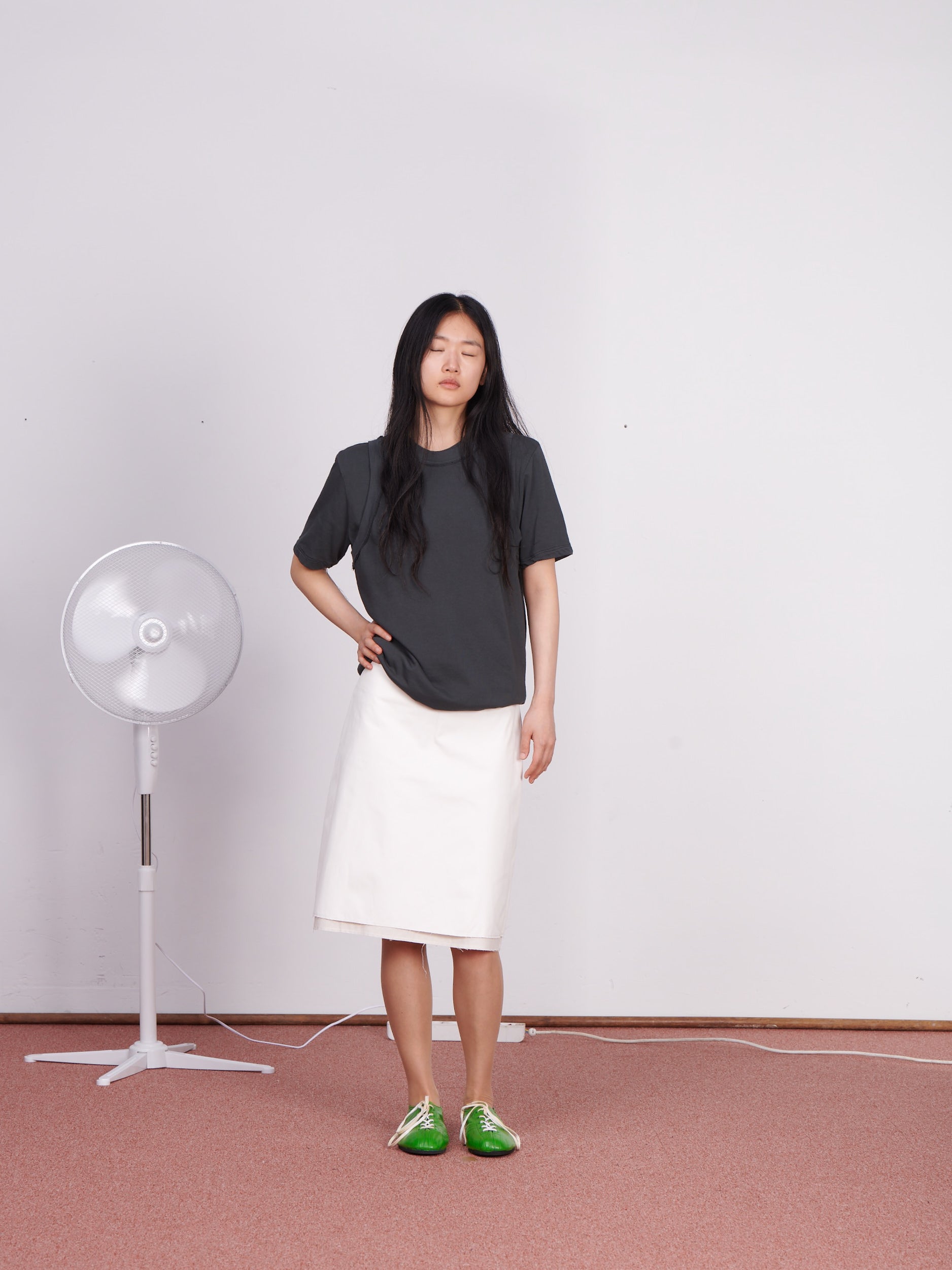 CF.23.07.02.03 A-SKIRT light canvas optical white