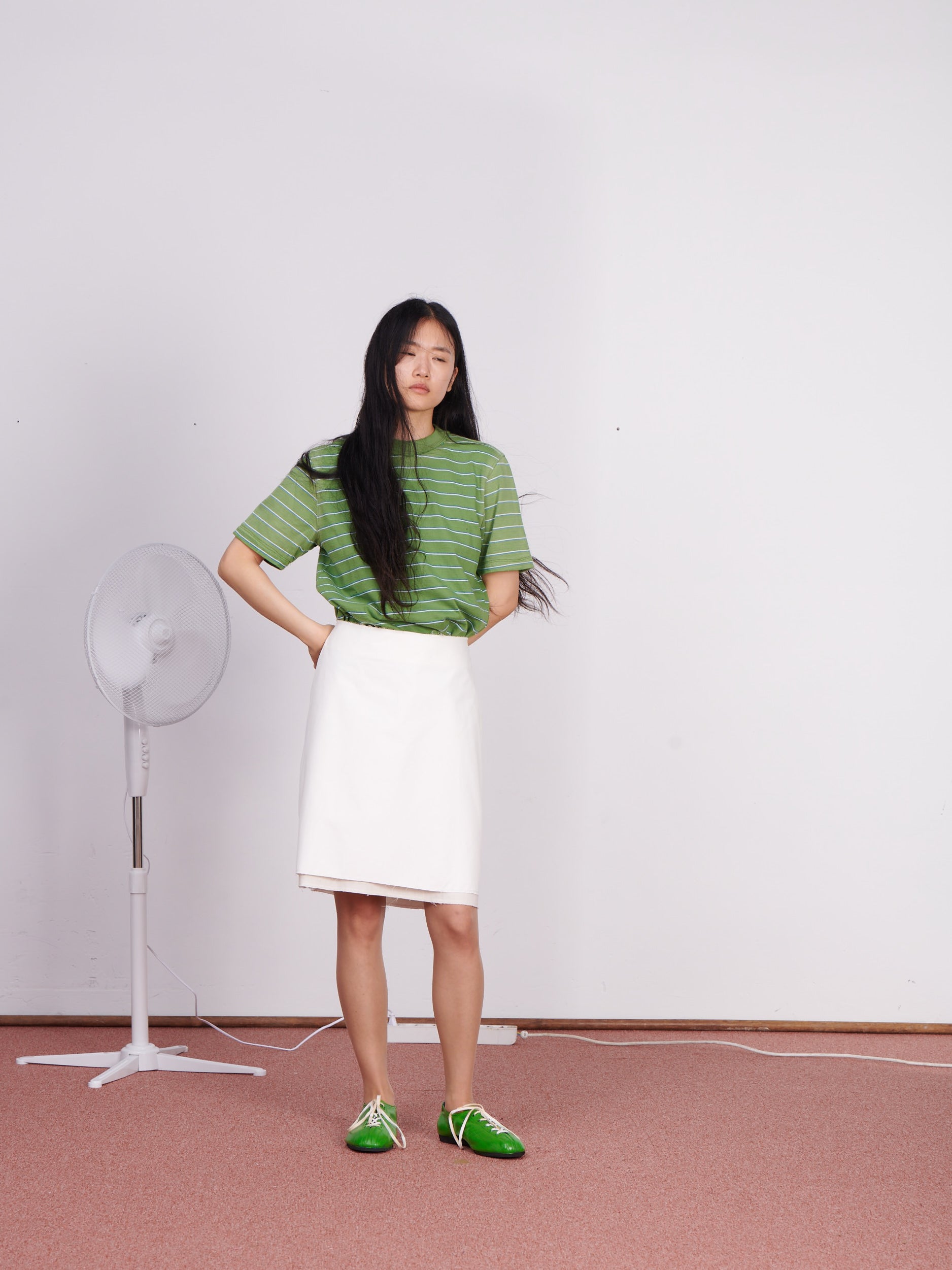CF.23.07.02.03 A-SKIRT light canvas optical white
