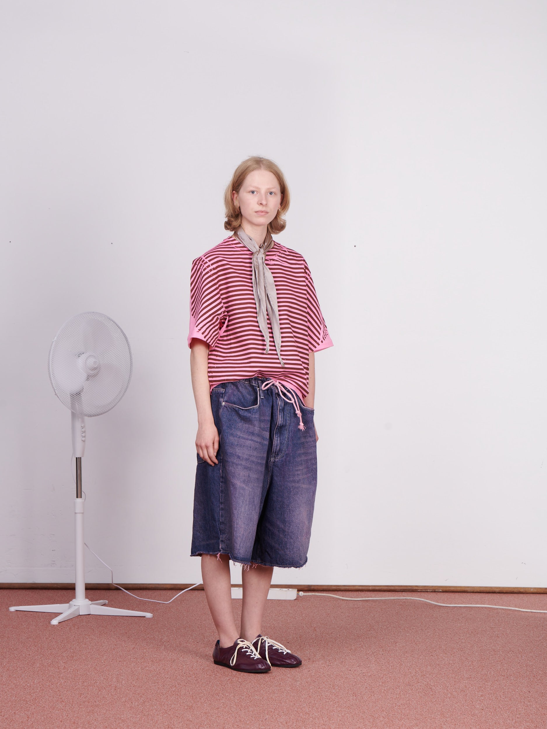 CF.23.15.04.01 BIG SHORTS washed denim blue/pink overdye