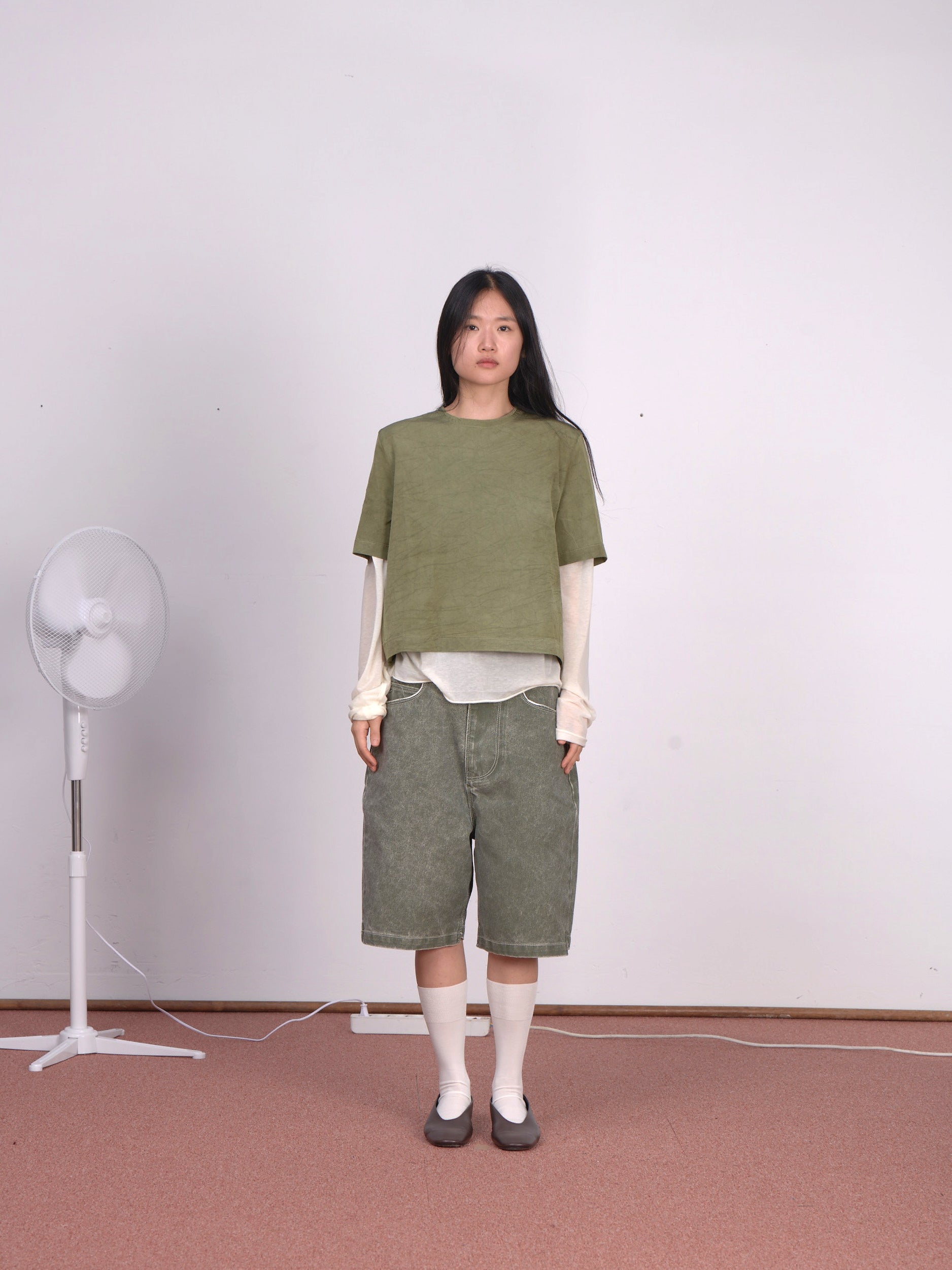 CF.23.05.03.01 NORMAL TEE TOP viscose green sage