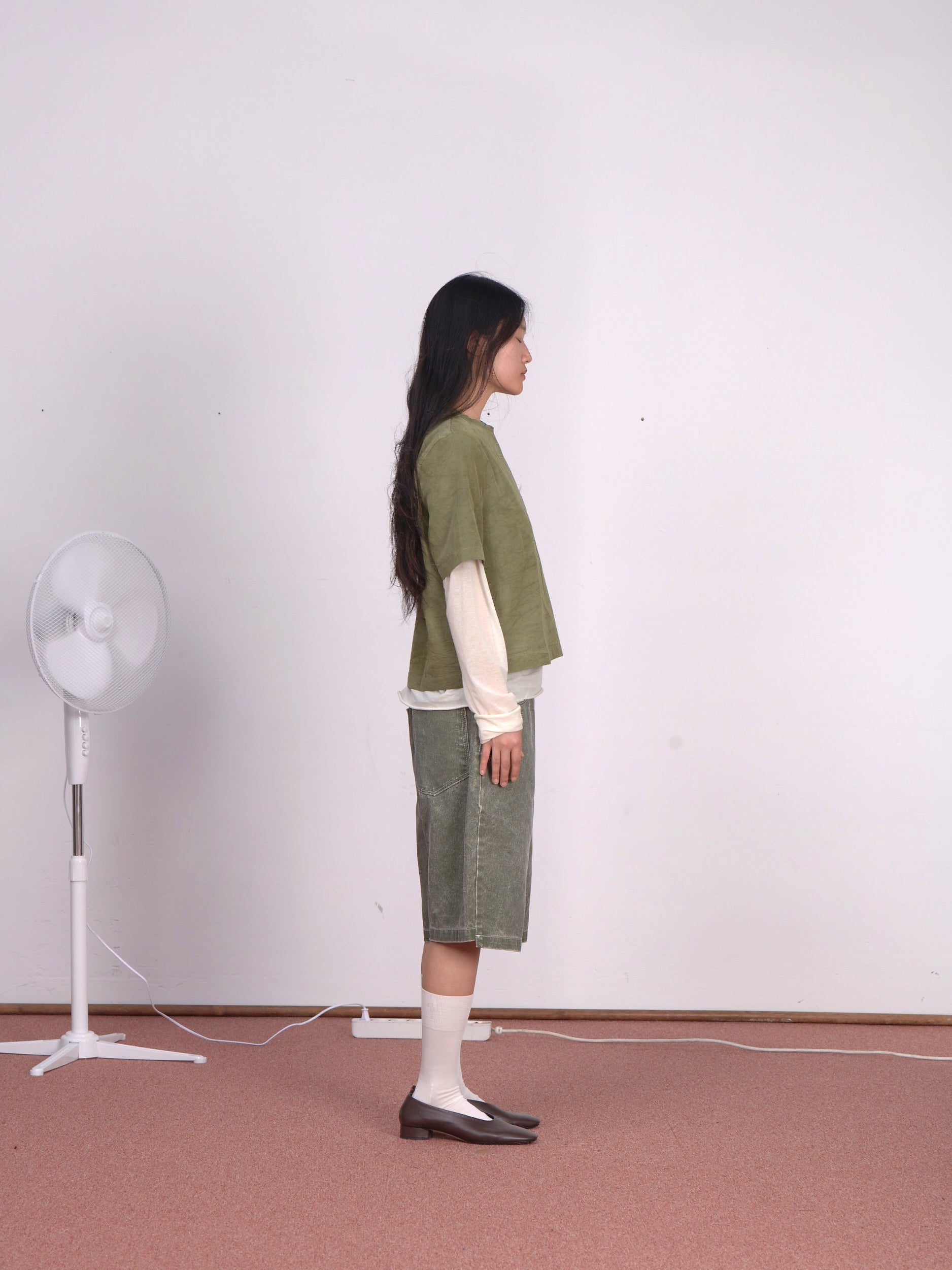 CF.23.05.03.01 NORMAL TEE TOP viscose green sage