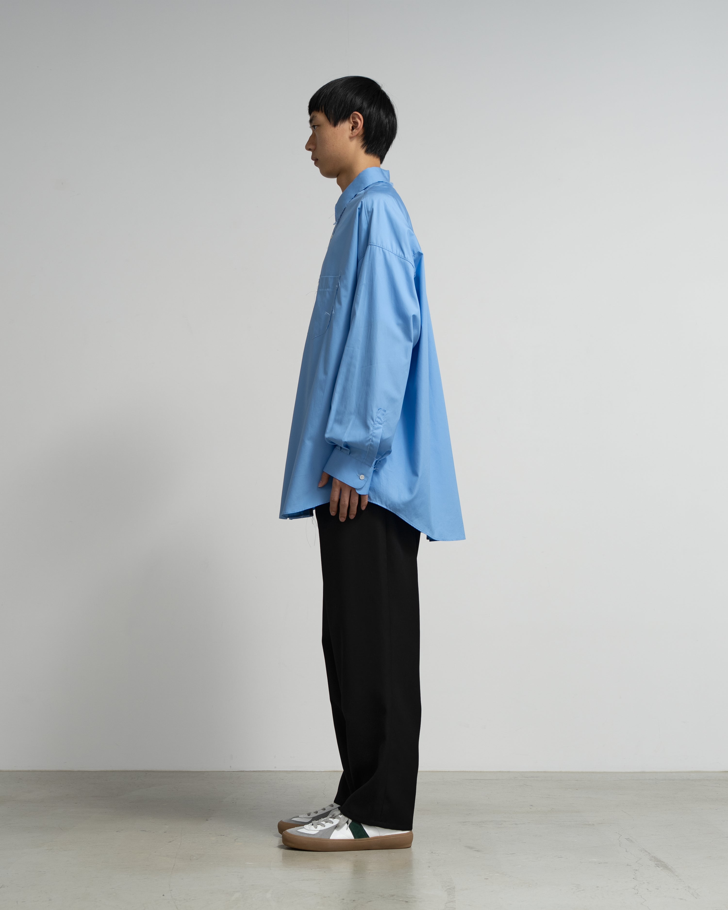 CF.GP Oversized Regular Collar Shirt blue