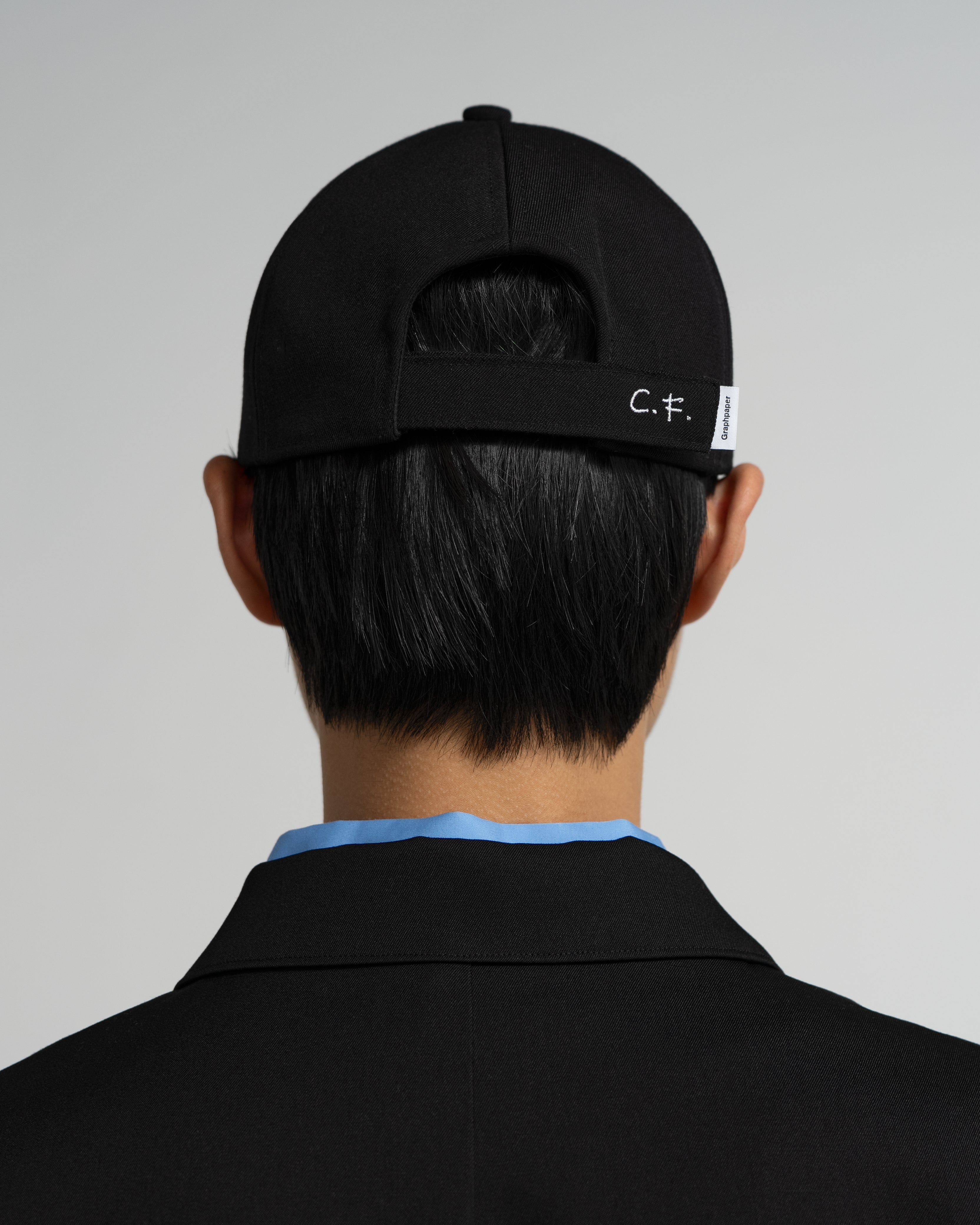 CF.GP Back Satin Gabardine 6 Panel Cap black – Camiel Fortgens