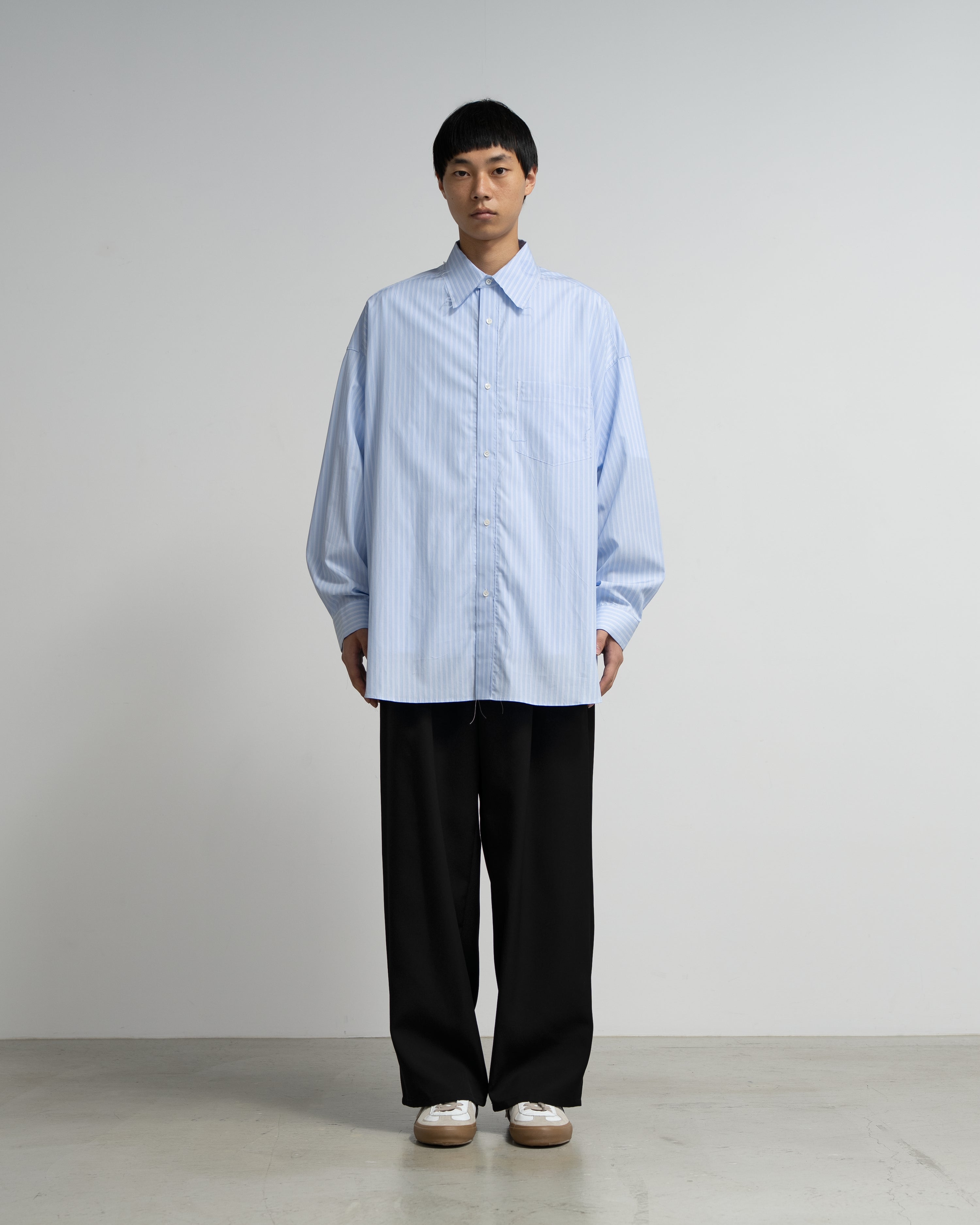 CF.GP Oversized Regular Collar Shirt stripe