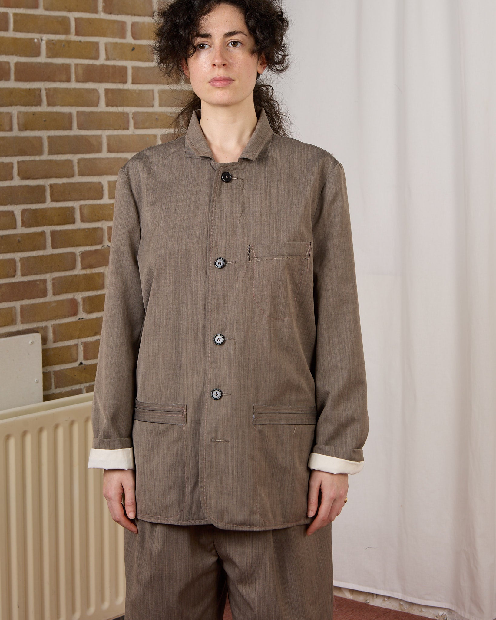 CF.23.09.02.01 SUIT JACKET tropical wool brown melange