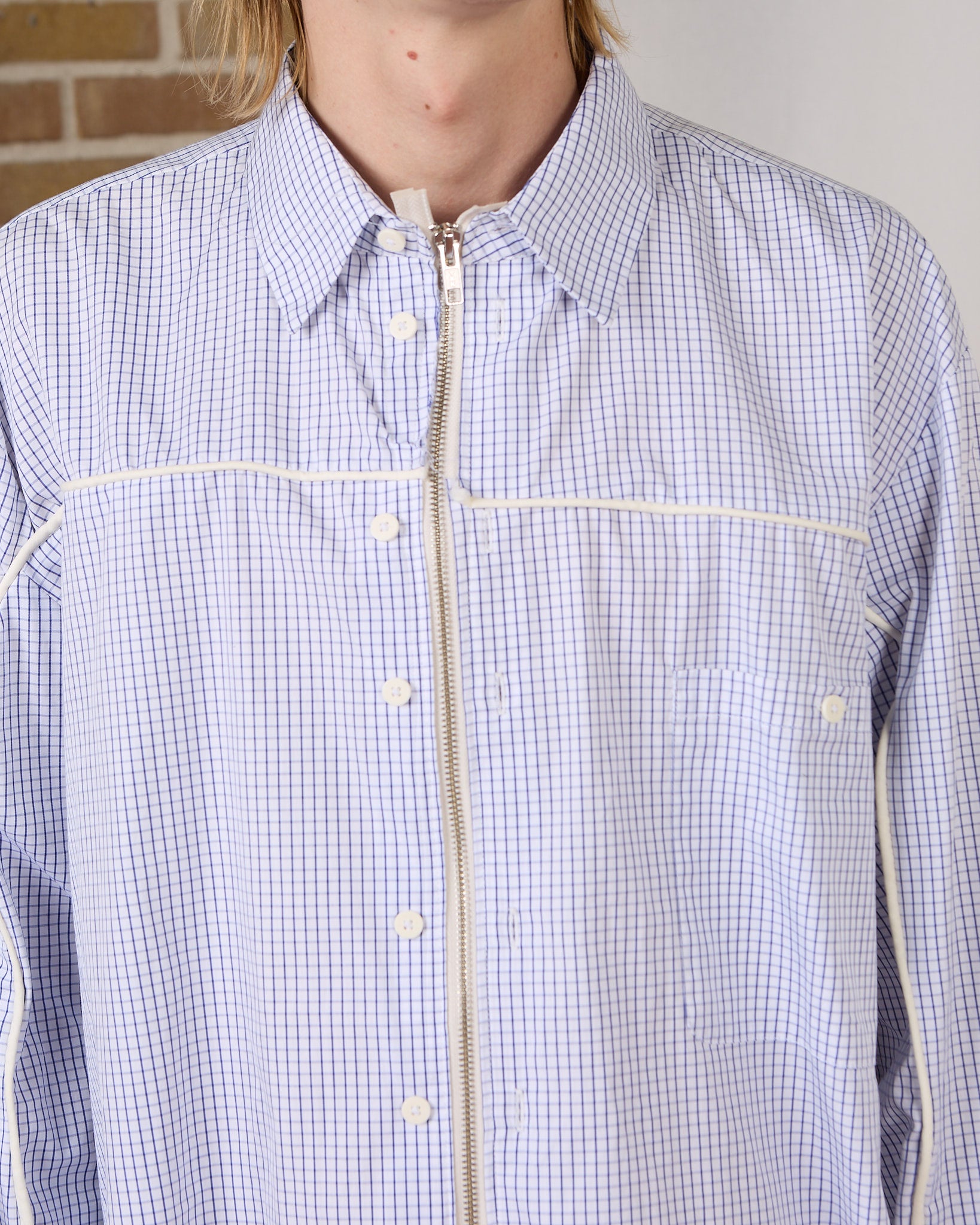 CF.23.RESEARCH.17.11 SPORTS SHIRT shirting cotton blue/white/check