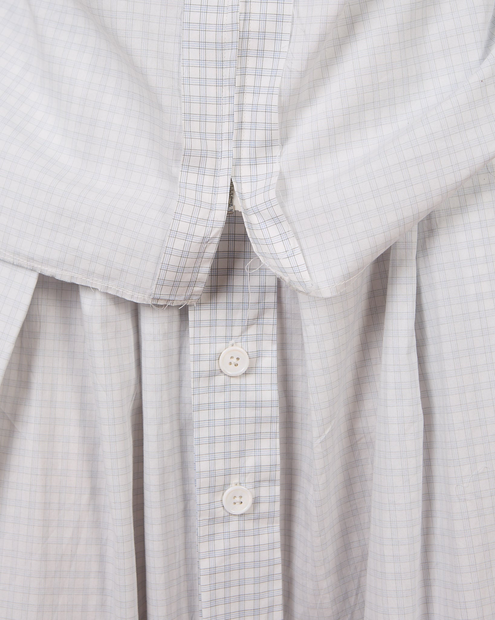 CF.23.07.04.02 TOPLESS DRESS inside out shirting blue/white check