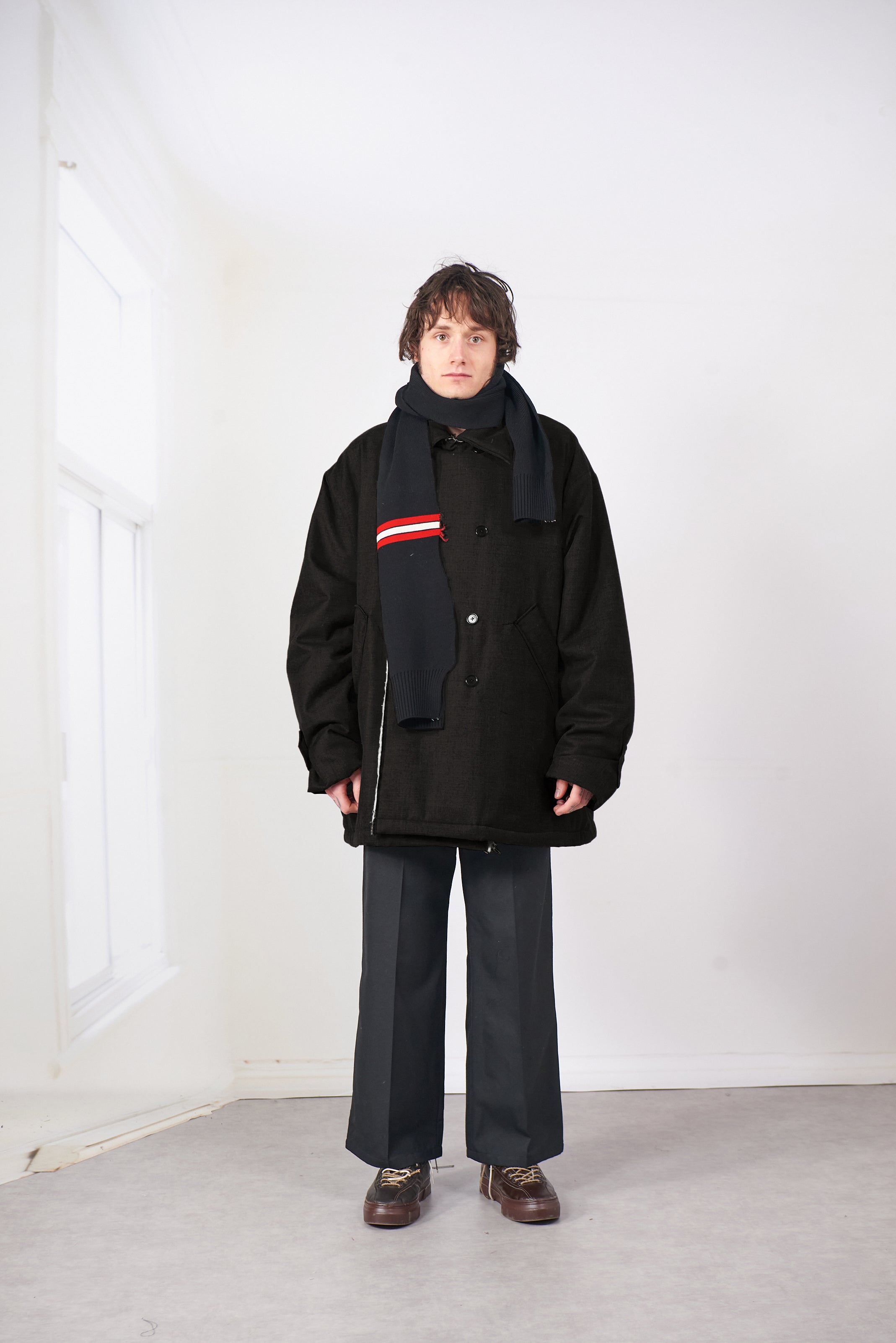CF.20.10.03.01 PADDED PEACOAT MACK black
