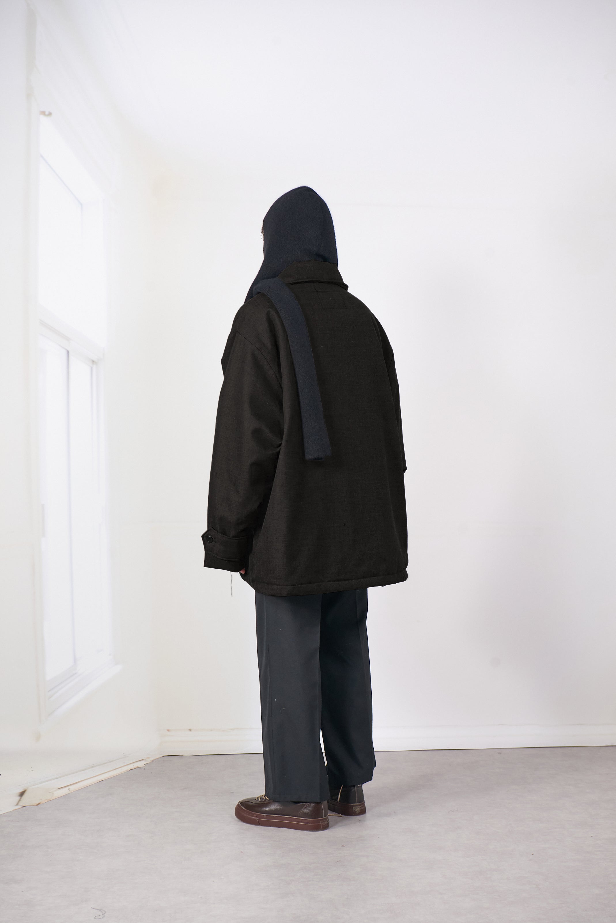 CF.20.10.03.01 PADDED PEACOAT MACK black