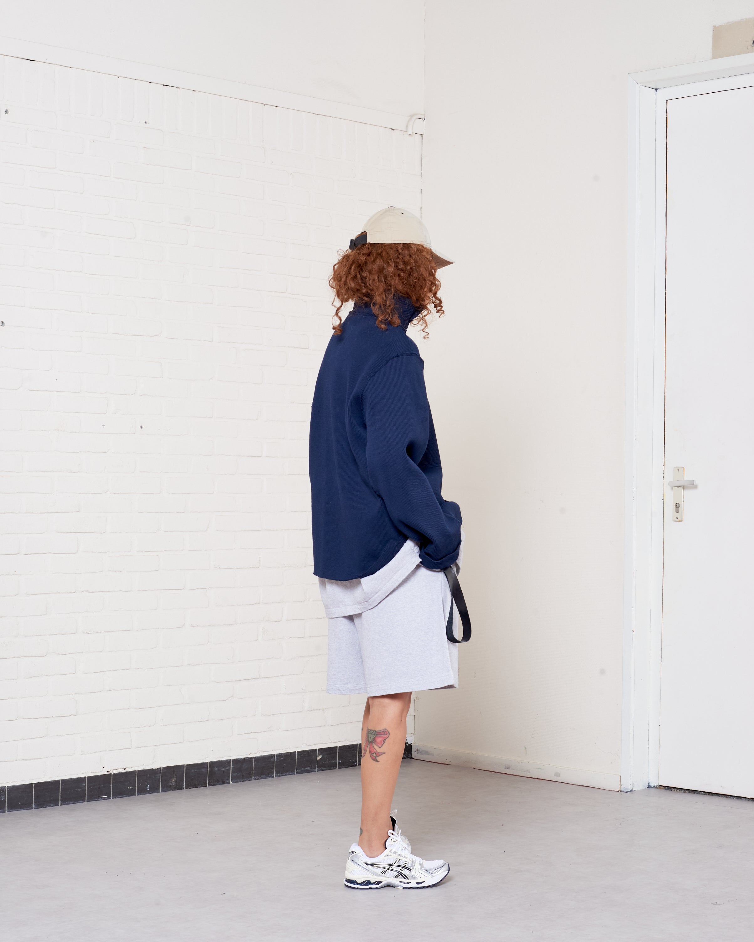 CF.21.03.06.02 ZIP UP KNIT heavy rib knit navy