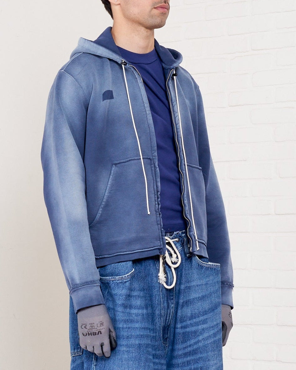 CF.21.02.02.03 FITTED ZIP HOODIE heavy sweat navy sunfade