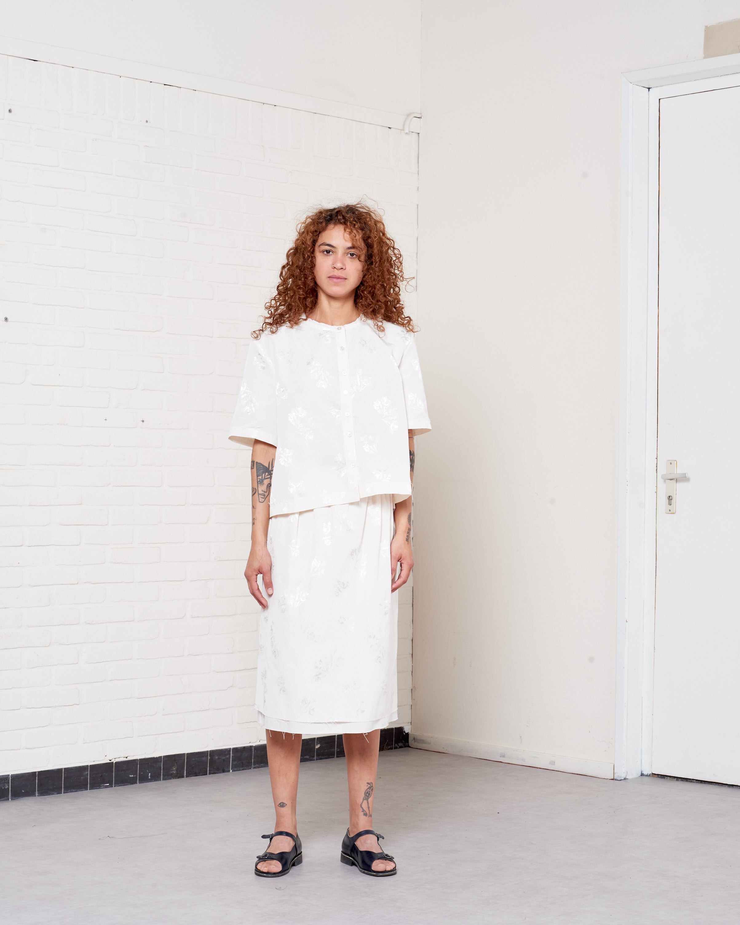 CF.21.07.03.01 GRANDMA SKIRT off-white – Camiel Fortgens