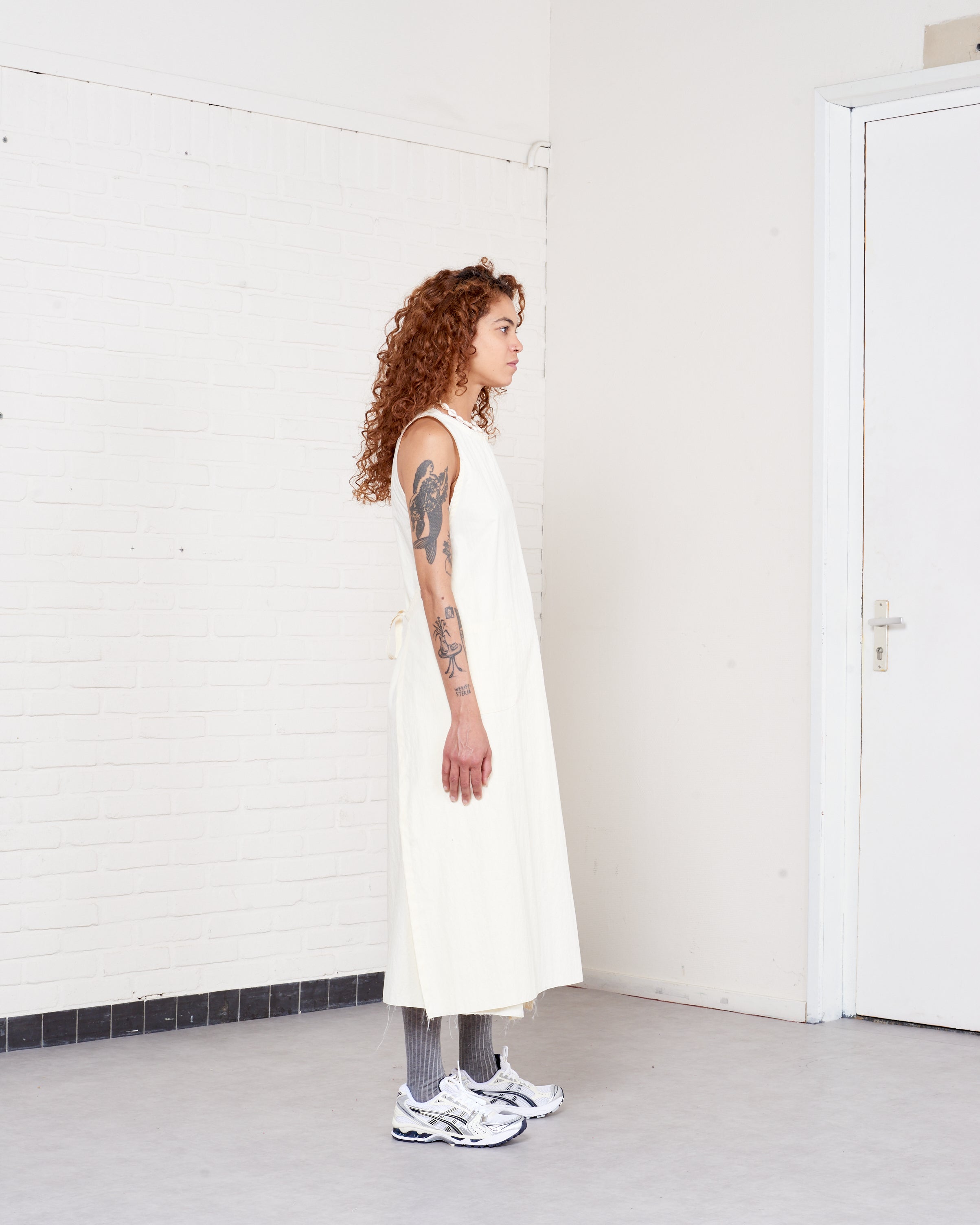 CF.21.08.02.01 WRAP DRESS light canvas light yellow